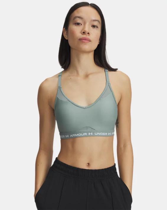 Women's Under Armour Crossback Low-Impact Sports Bra, Size: Large, Castlerock Product Image