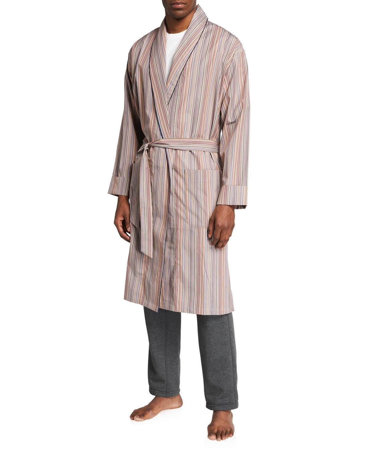 Mens Striped Dressing Gown Product Image