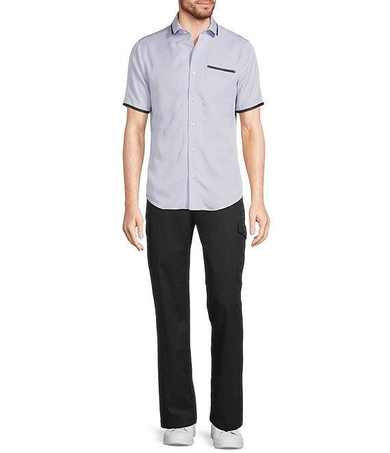 Murano Interdimensional Collection Slim Fit Heat Seal Short Sleeve Convertible Camp Shirt Product Image