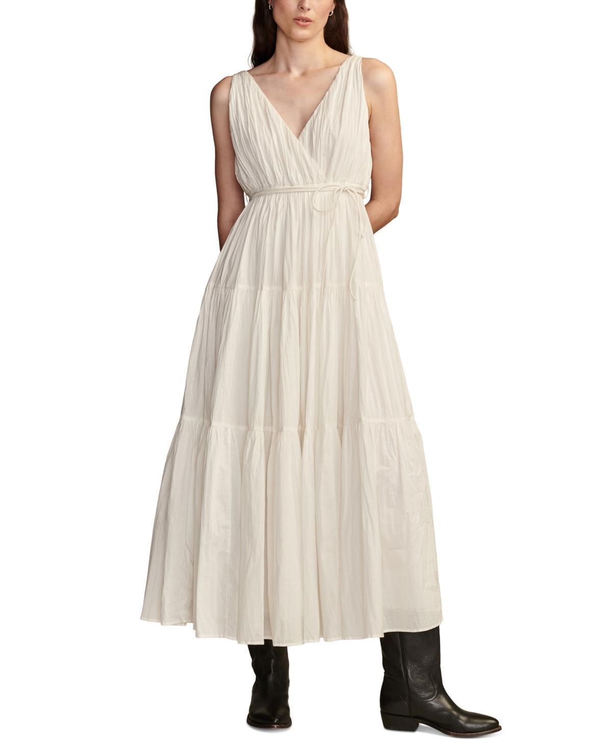 Lucky Brand Womens Beachy Breezy Cotton Maxi Dress Product Image