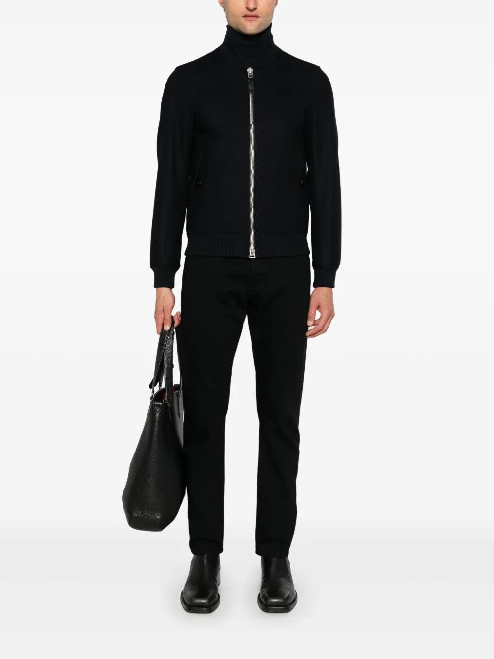 wool felt bomber jacket Product Image