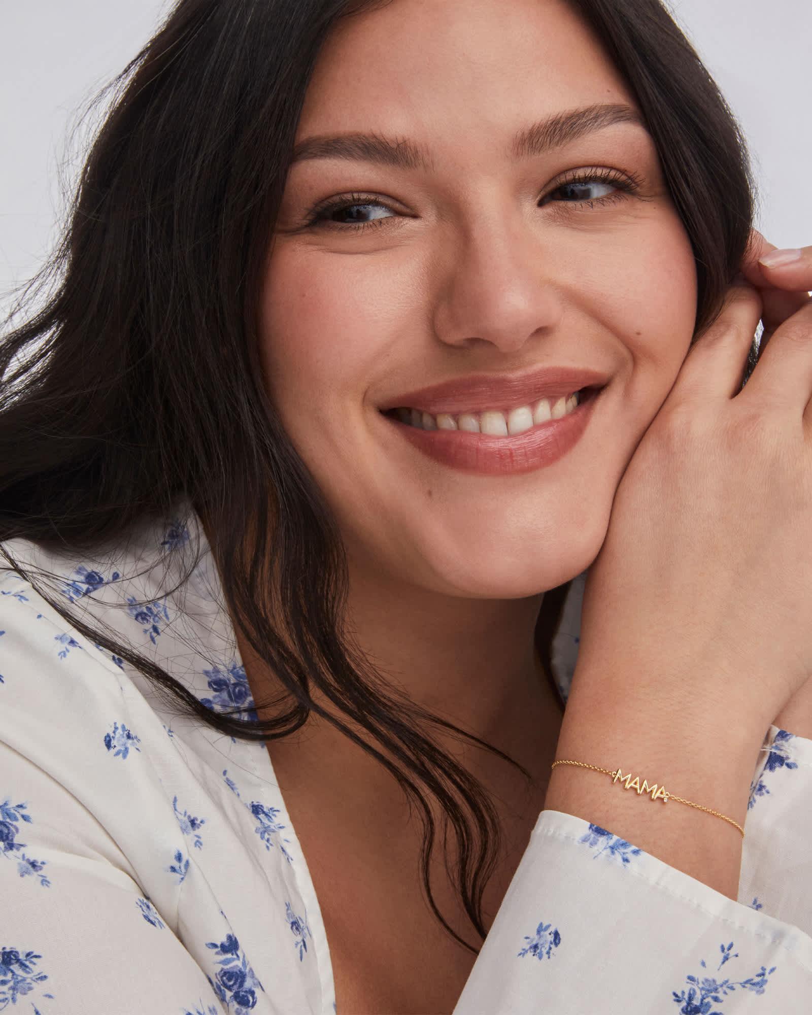Mama Sparkle 18k Gold Vermeil Delicate Chain Bracelet Product Image