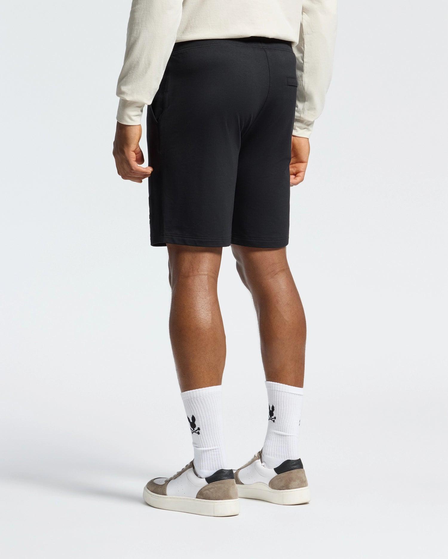Men's Levanzo Embroidered Micro French Terry Sweatshort 001 BLACK / XXXL Product Image
