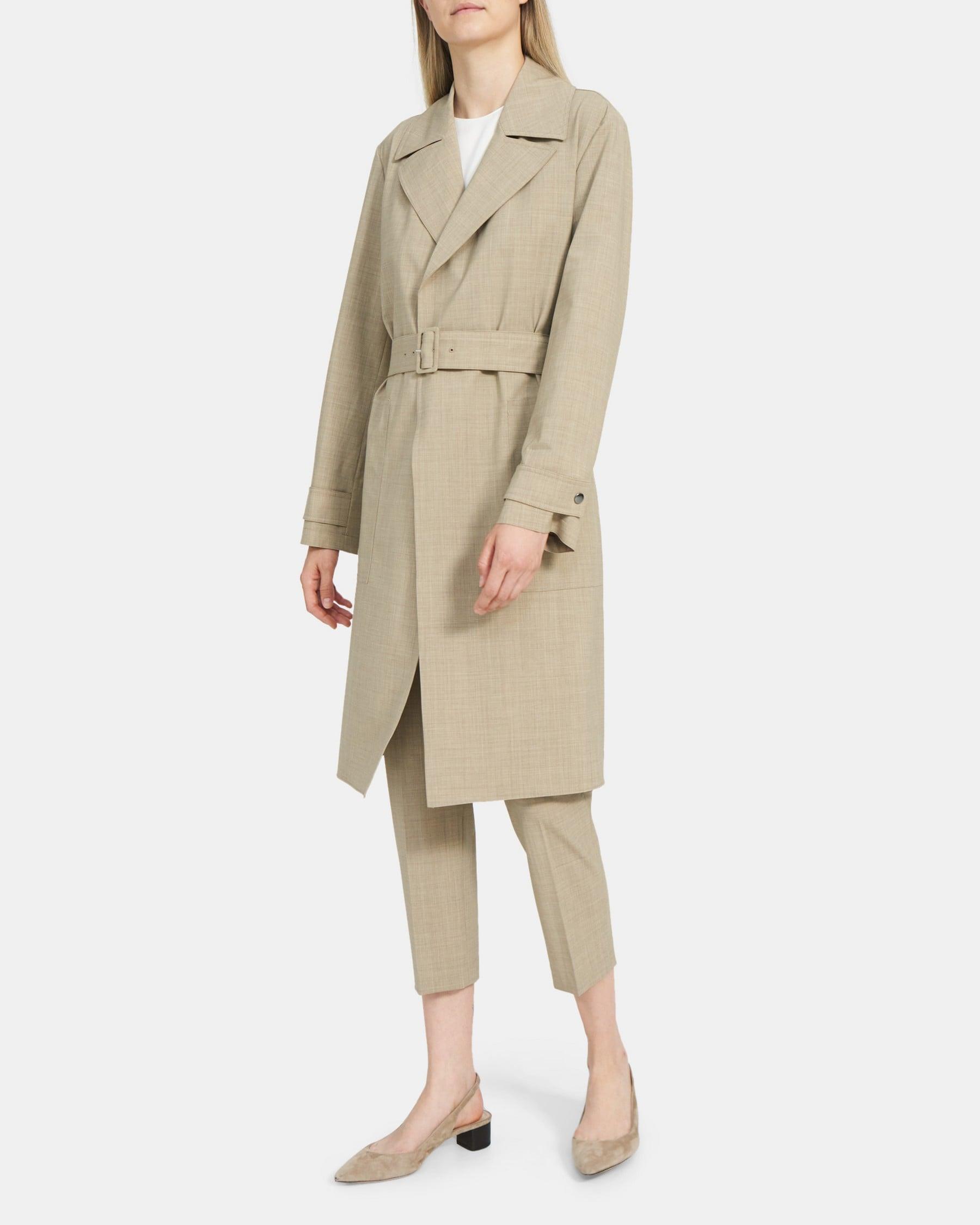 Easy Trench in Stretch Wool Mélange Product Image