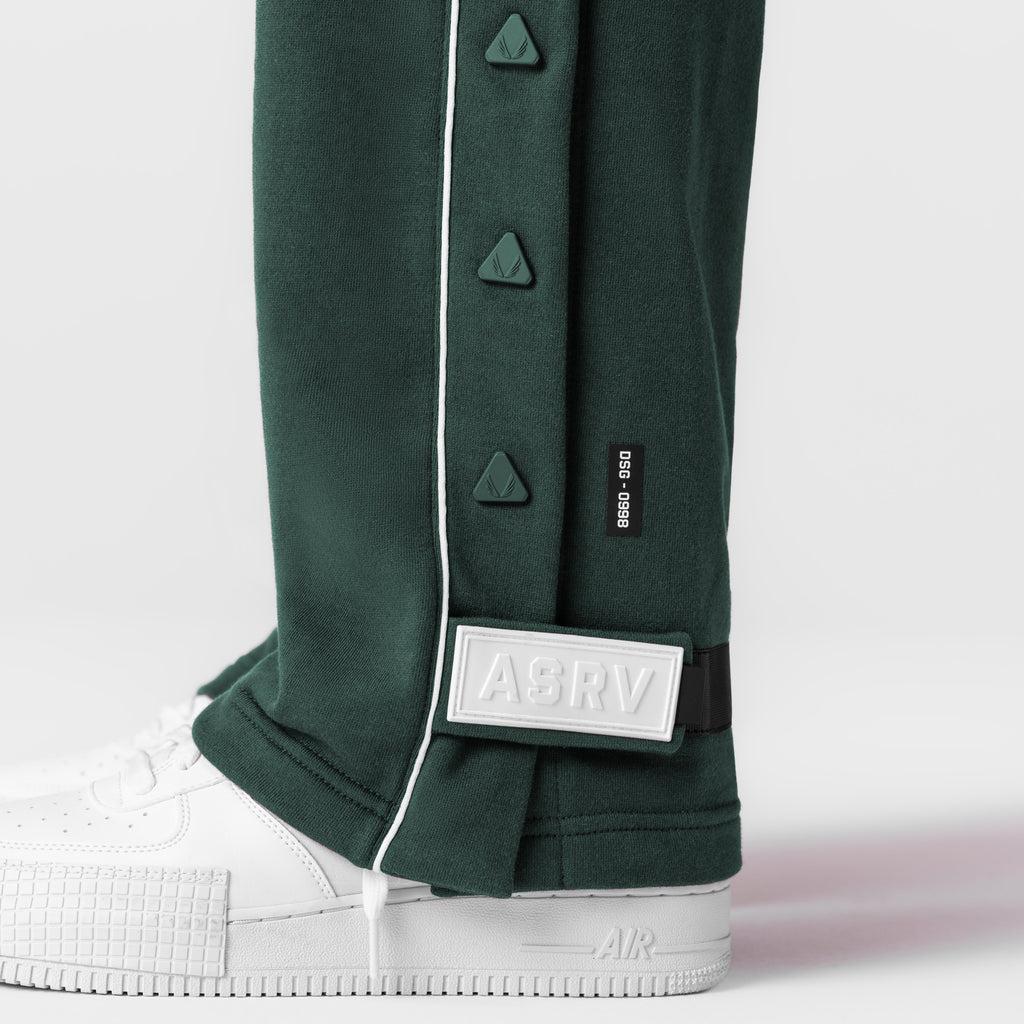 0998. Herringbone Terry Snap Button Sweats - Forest Green Product Image