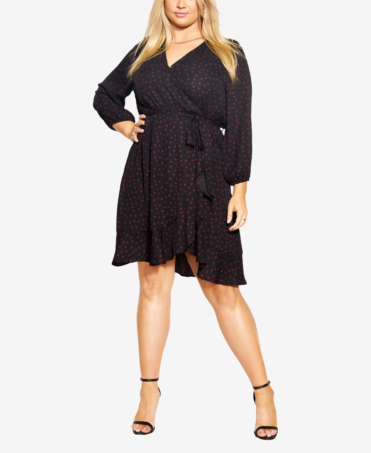 City Chic Womens Amber Frill Mini Dress Product Image