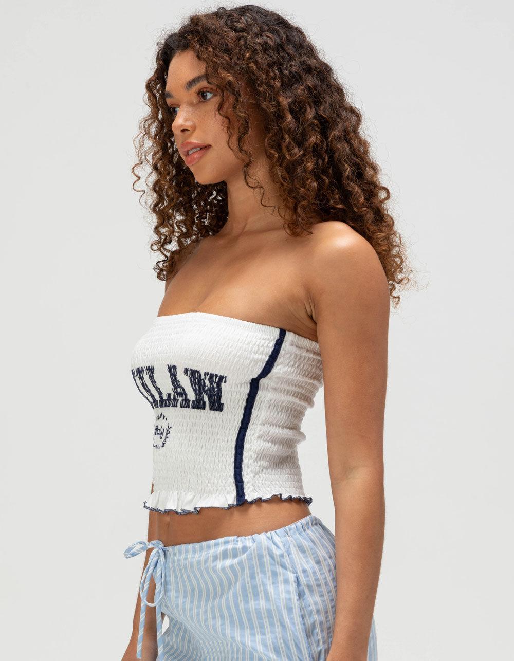 RSQ Womens Smocked Milan Tube Top - WHITE Product Image