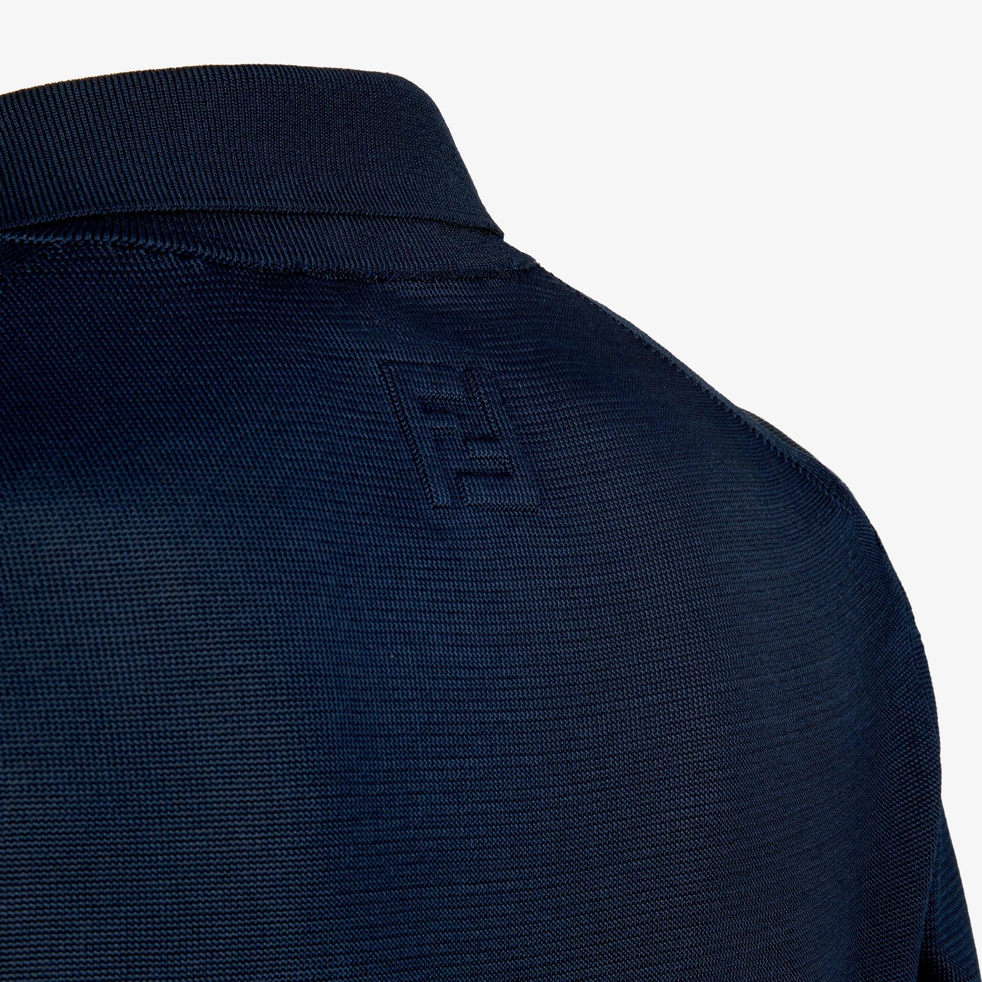 Polo shirtBlue viscose polo shirt Product Image