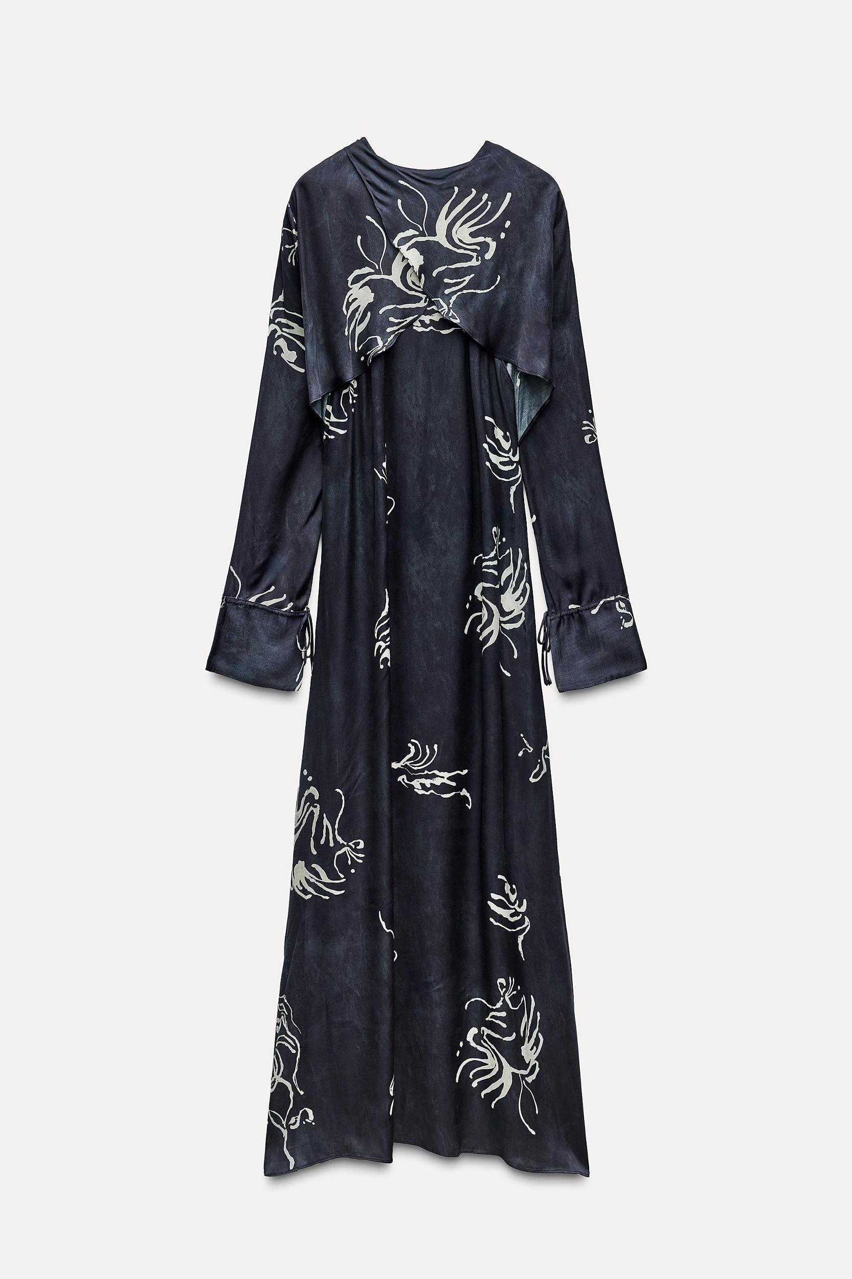 PRINTED MIDI DRESS ZW COLLECTION Product Image