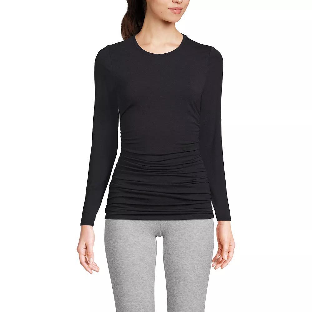 Women's Lands' End Power Performance Long Sleeve Fitted T-Shirt, Size: Small, Soft  Geo Stripe Product Image