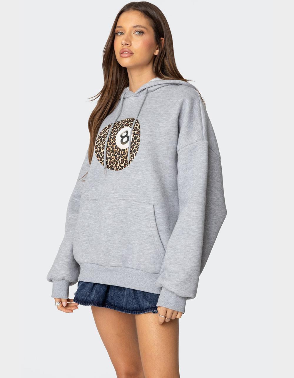 EDIKTED Leopard 8 Oversized Hoodie Product Image