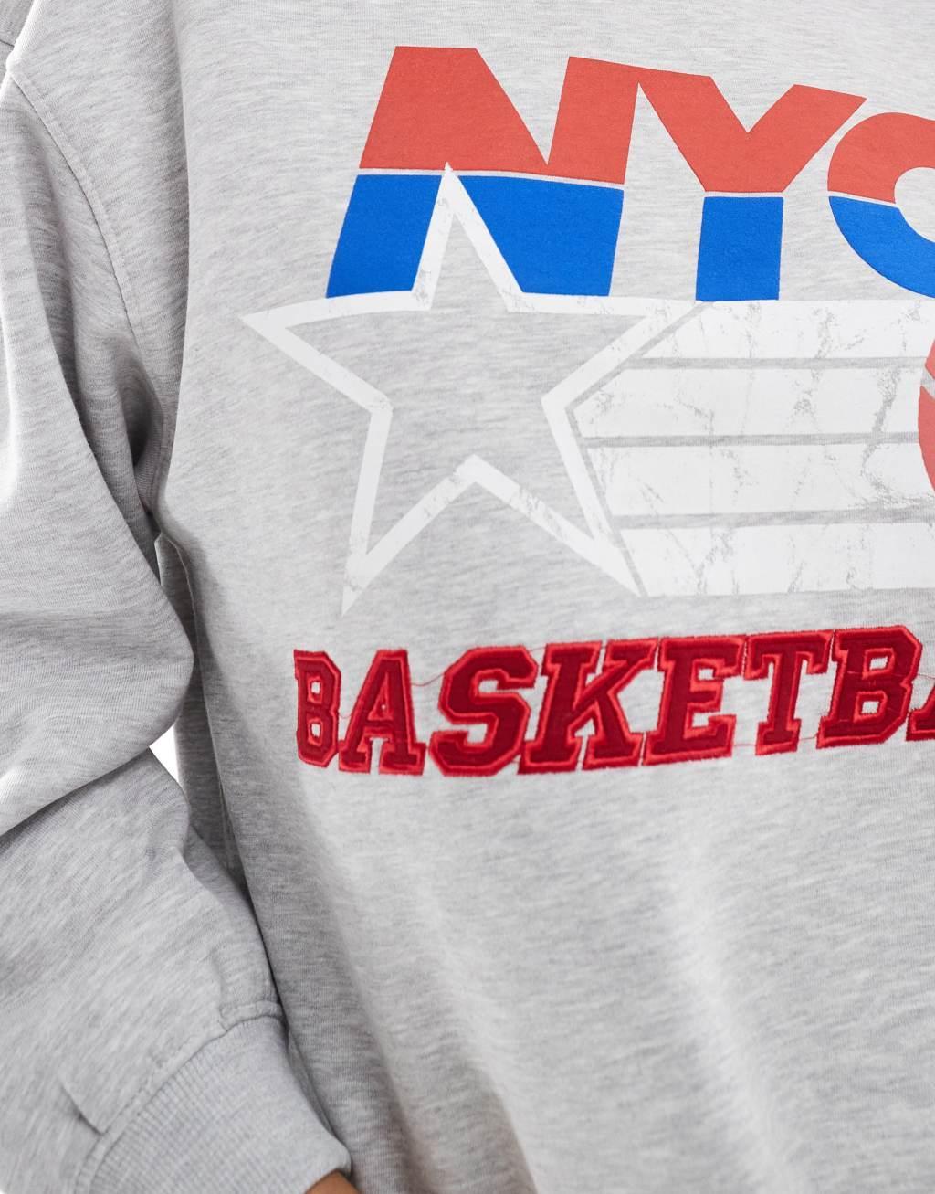 Stradivarius STR nyc sweatshirt in gray Product Image