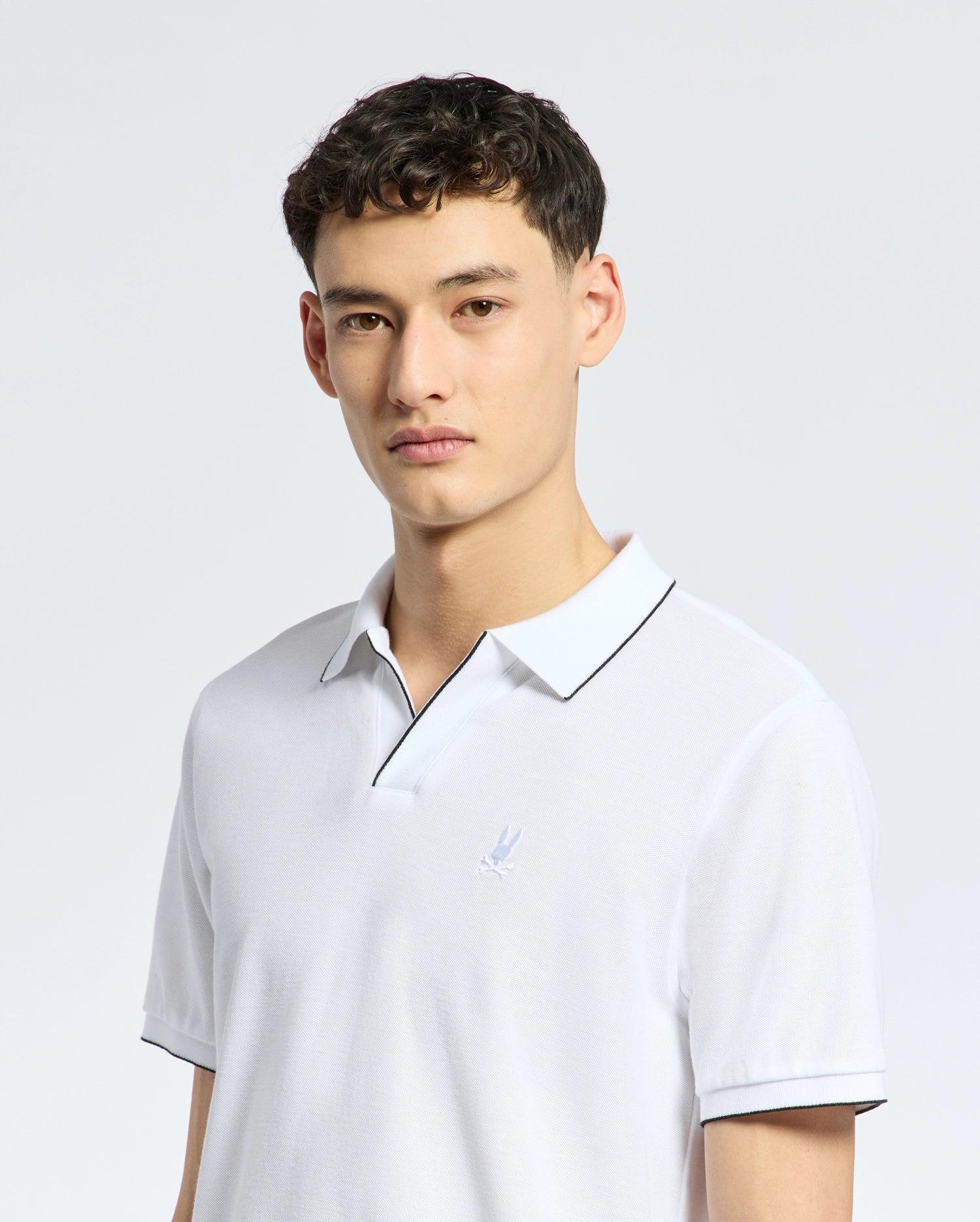Men's East Hills Johnny Collar Polo 100 WHITE / S Product Image