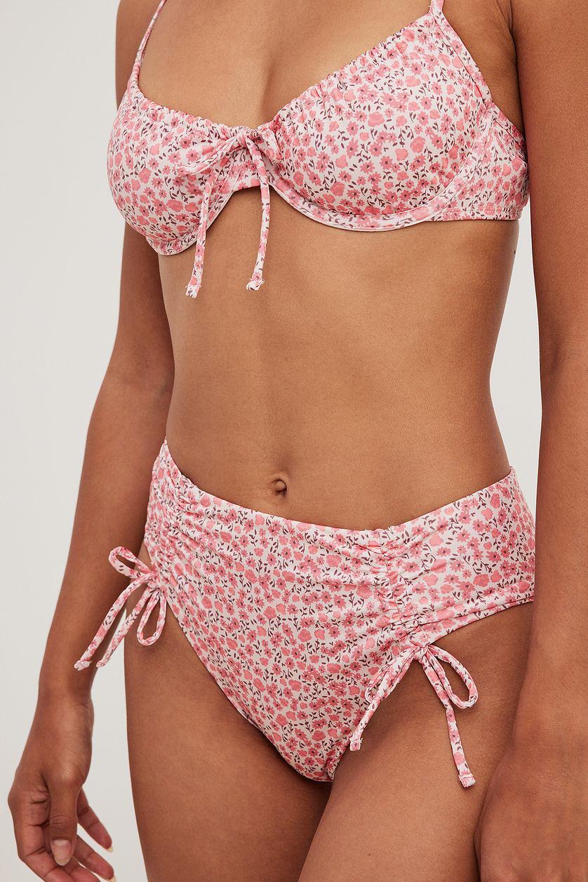 Drawstring Detail High Cut Bikini Panty Product Image