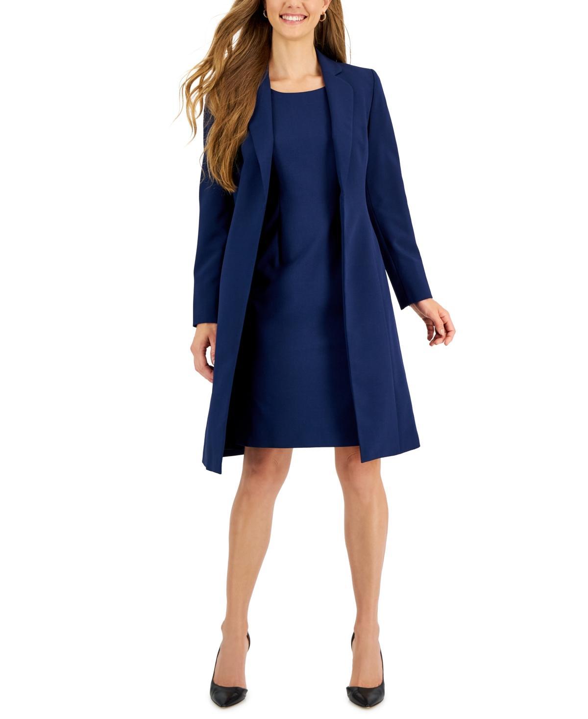 Le Suit Womens Crepe Topper Jacket & Sheath Dress Suit, Regular and Petite Sizes Product Image