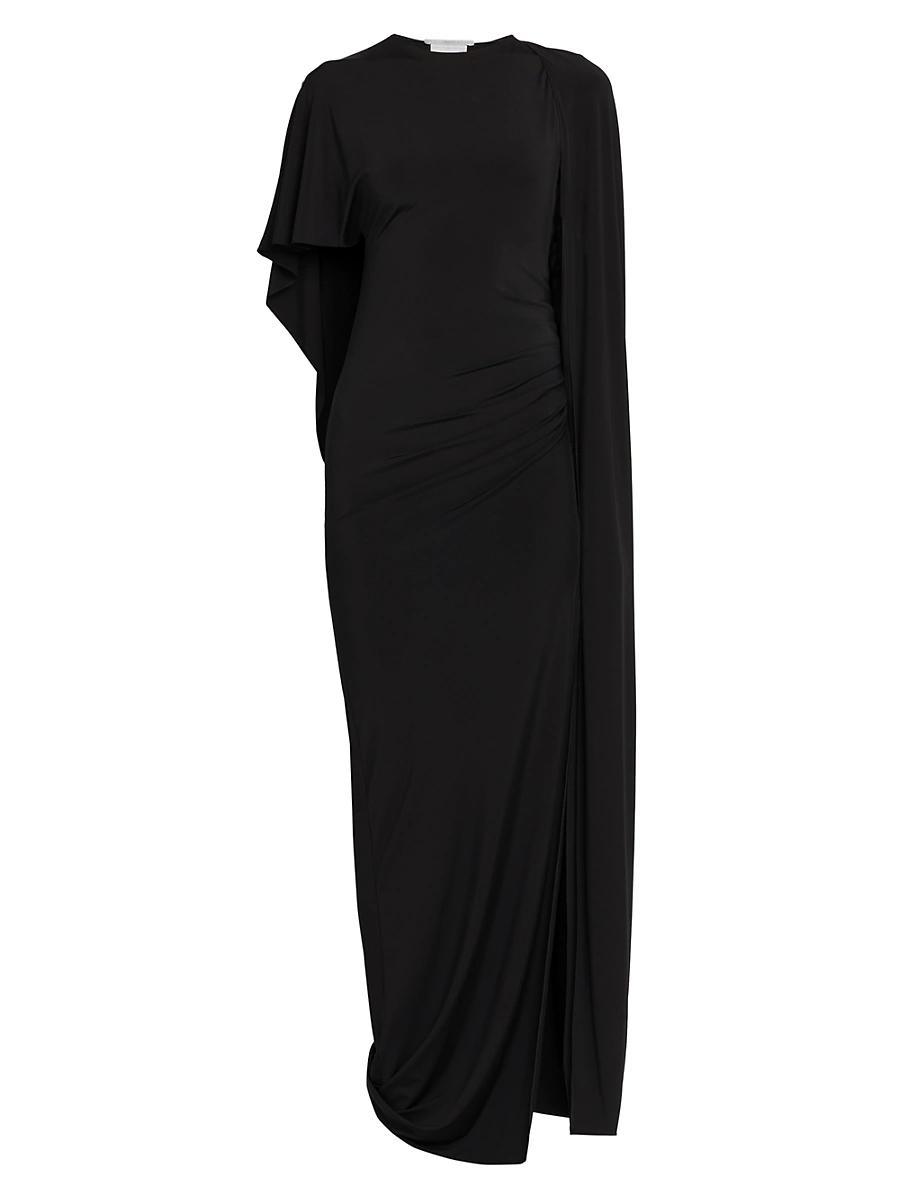Womens Asymmetric Jersey Cape Gown Product Image