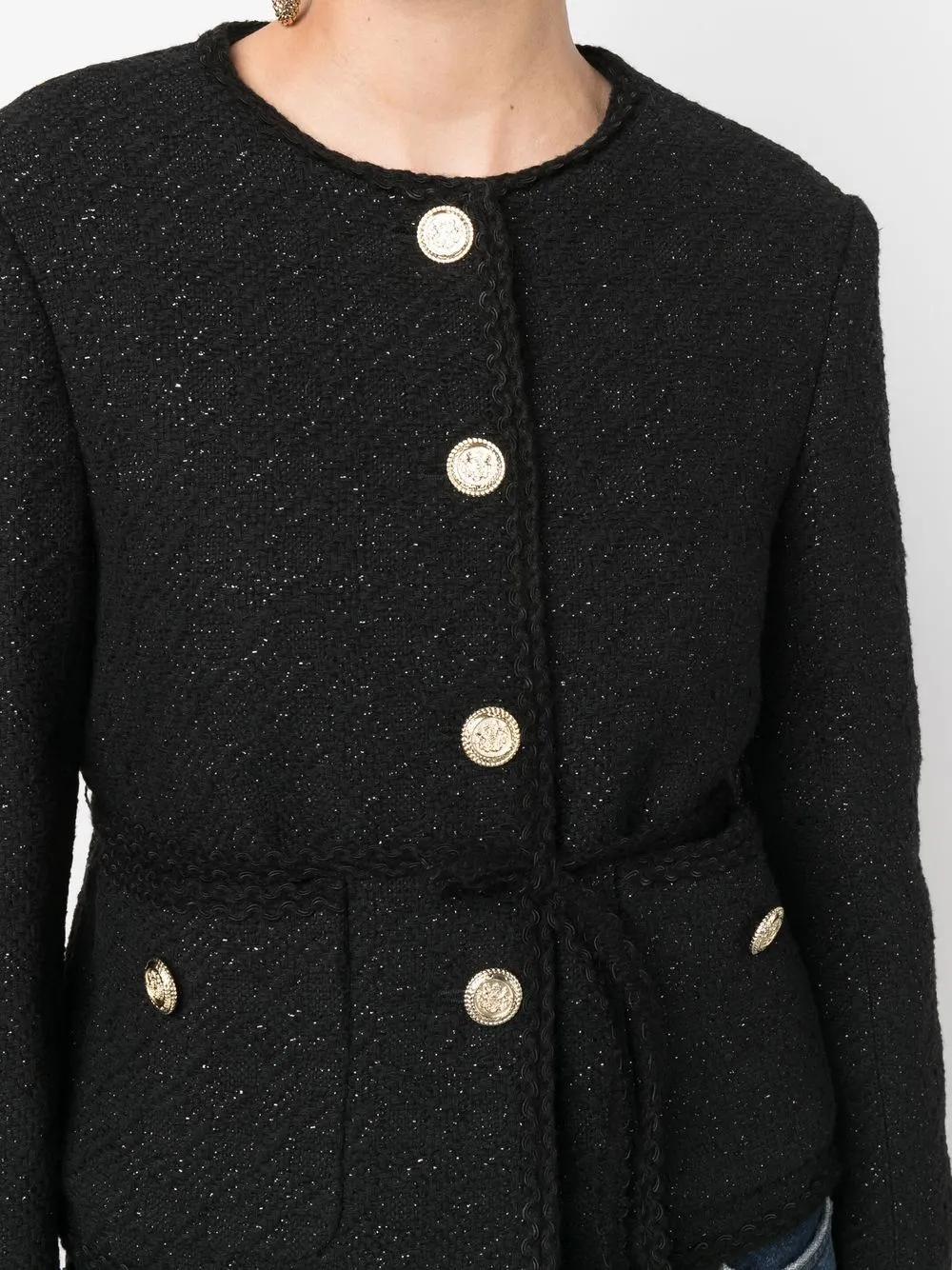 metallic-thread tweed jacket Product Image