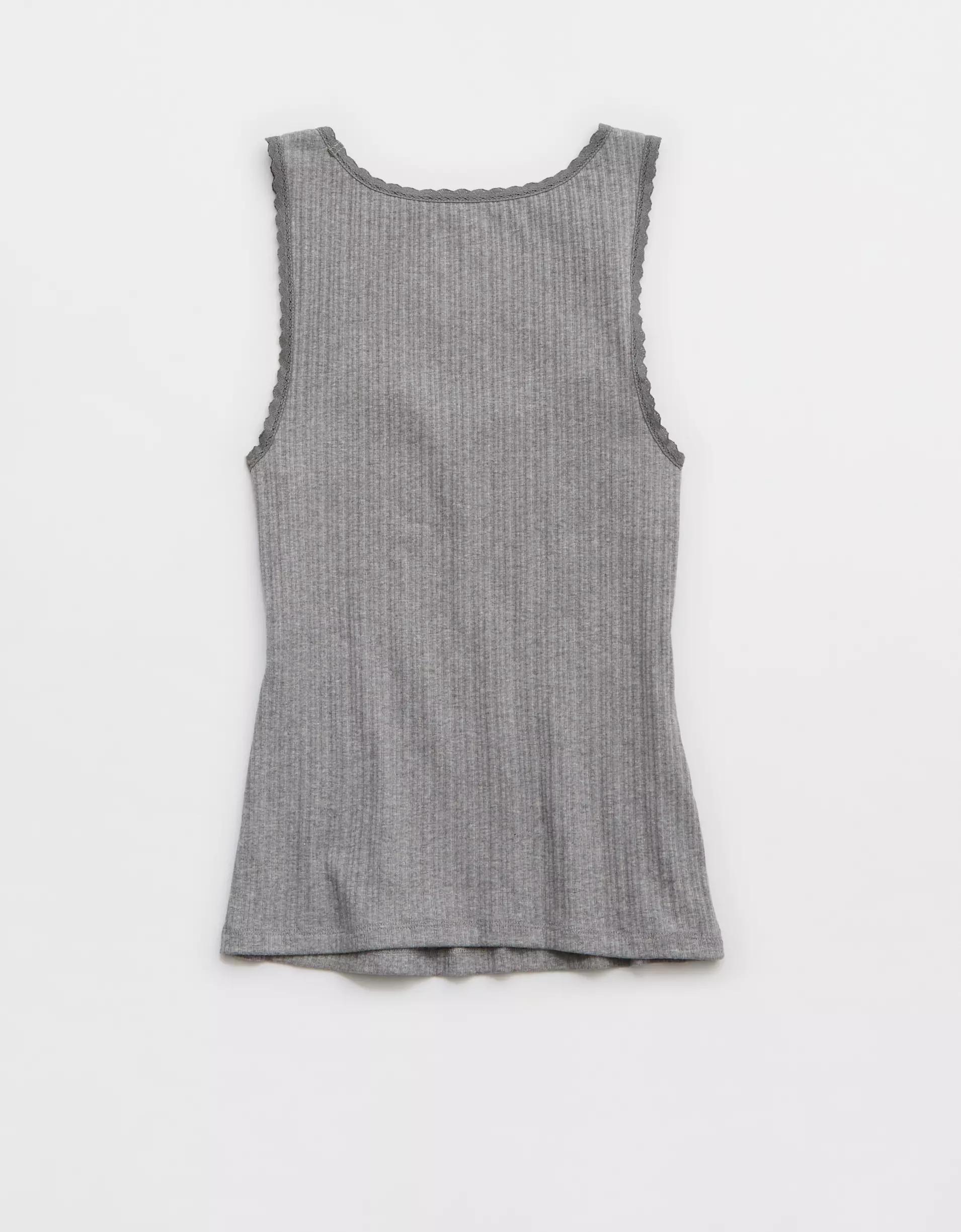 Aerie Ribbed Scoop Neck Tank Top Product Image