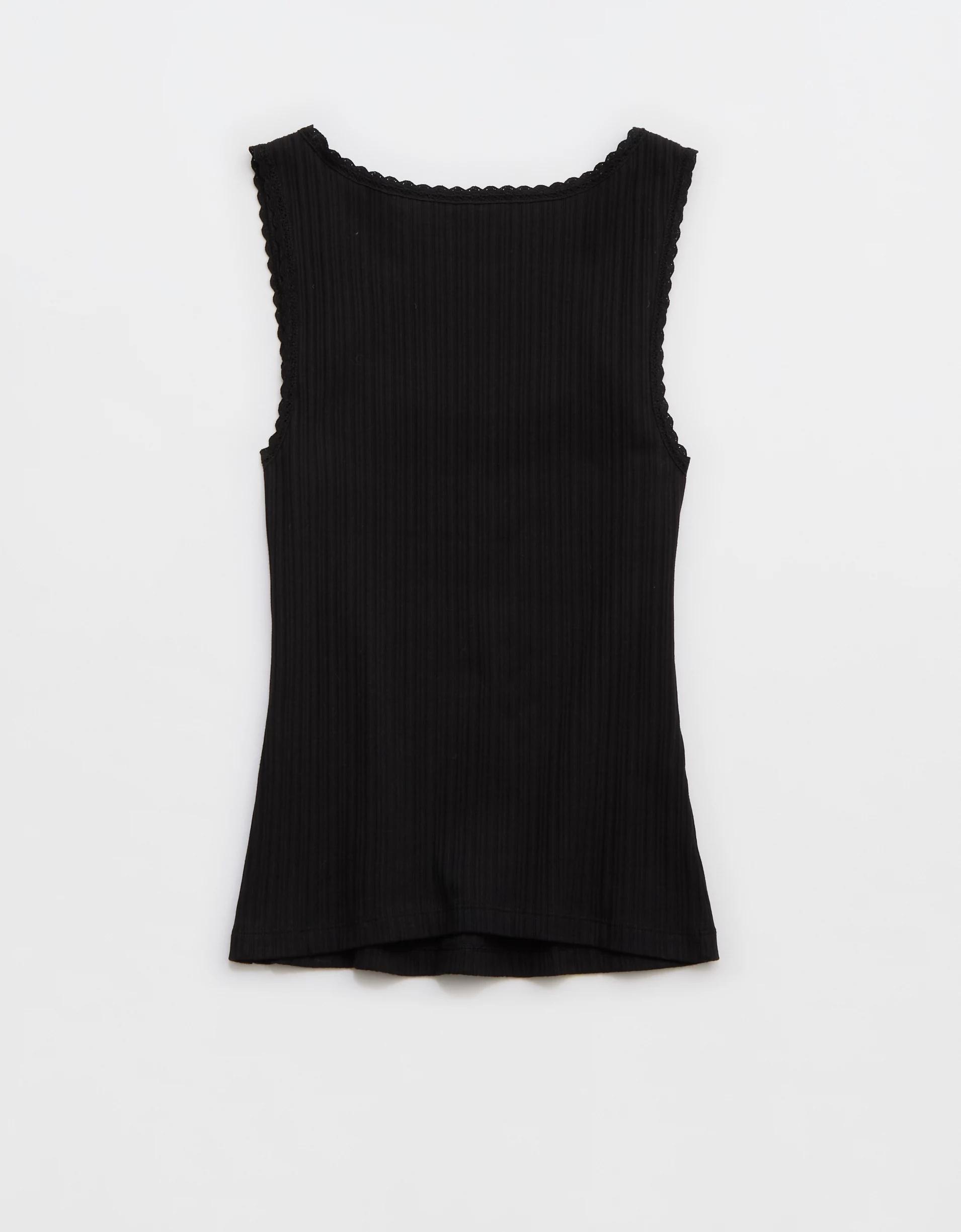 Aerie Ribbed Scoop Neck Tank Top Product Image
