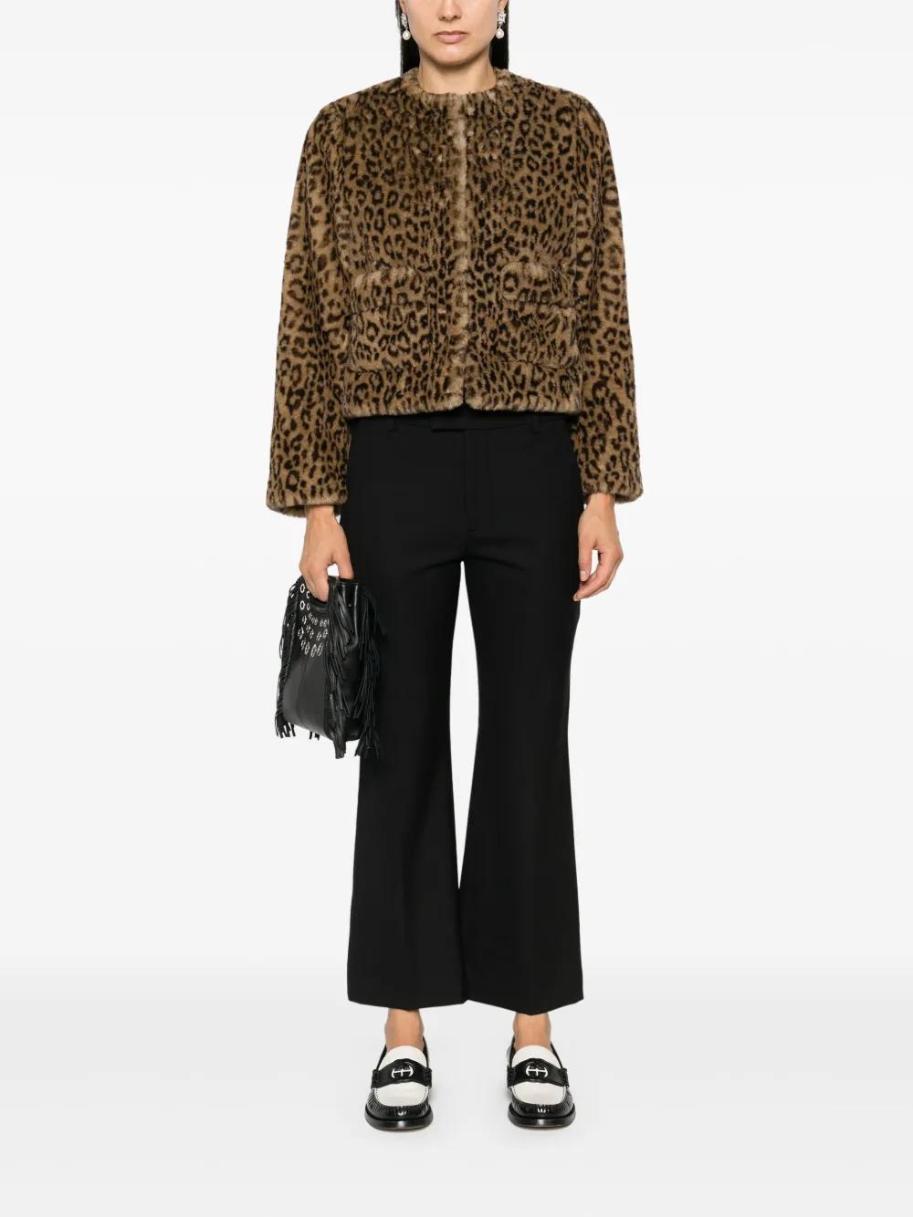 cropped faux-fur jacket Product Image