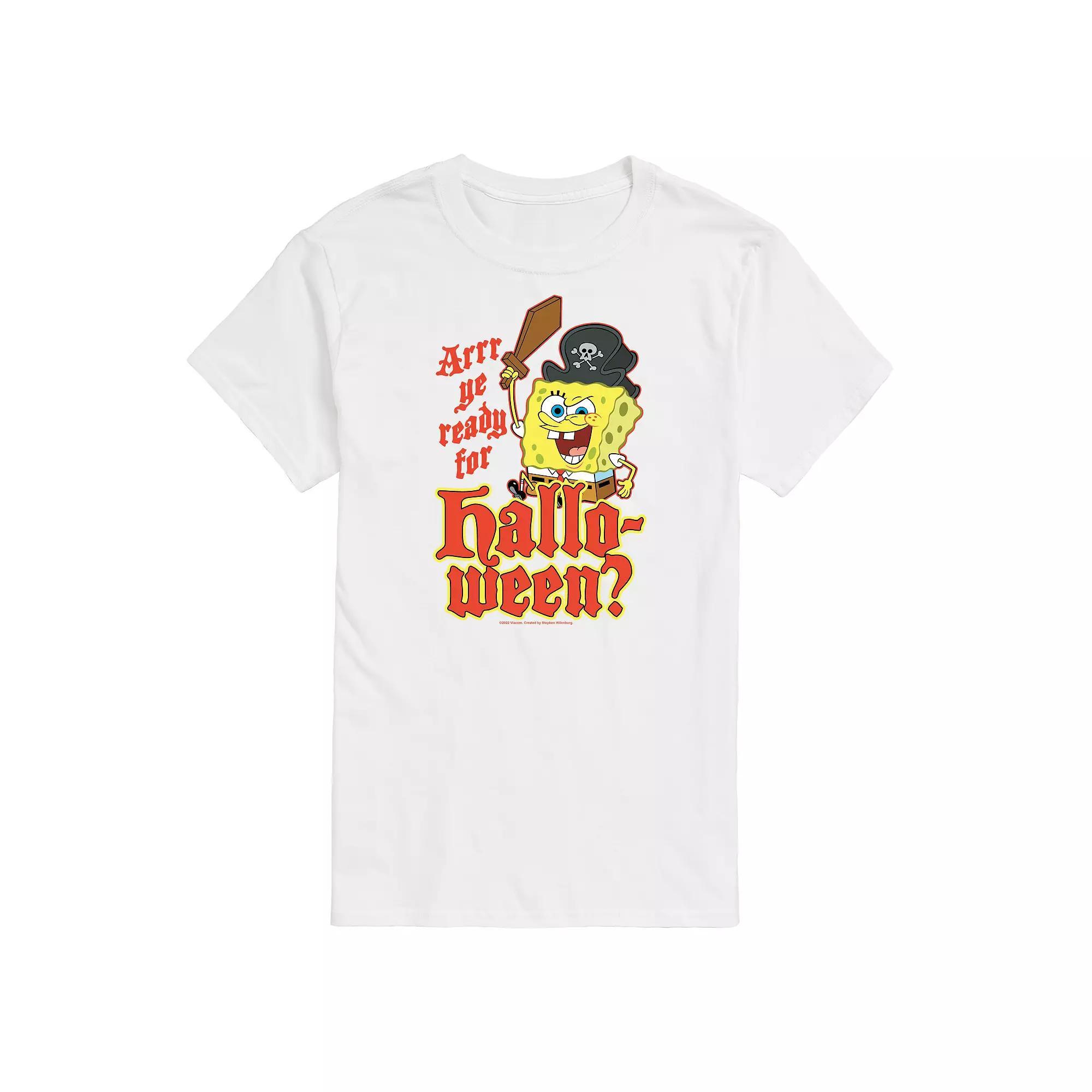 Big & Tall Spongebob Squarepants Arr Ye Ready For Halloween Graphic Tee, Mens Product Image