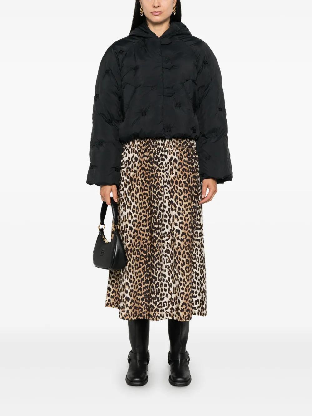 monogram-embroidered puffer jacket Product Image
