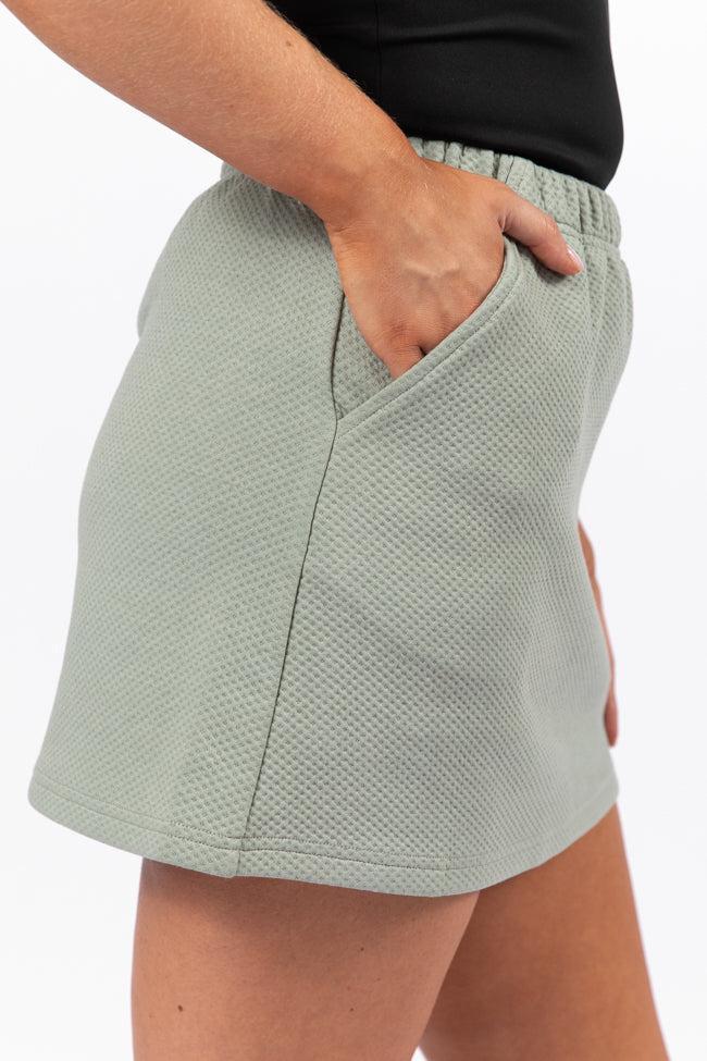 Have It My Way Sage Textured Knit Skort SALE Product Image