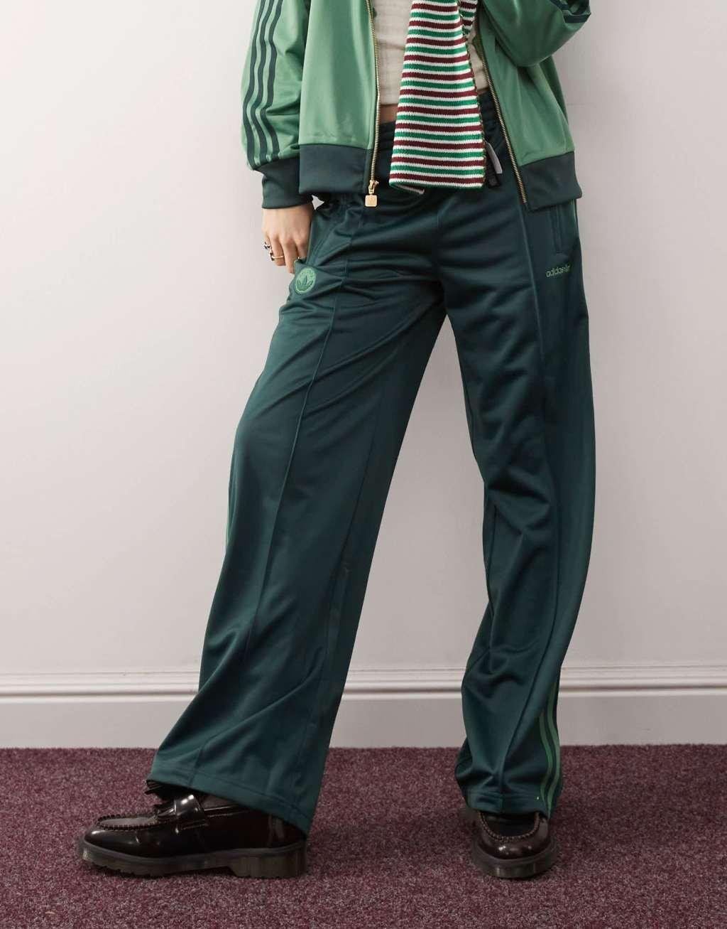 adidas Originals firebird track pants in green Product Image