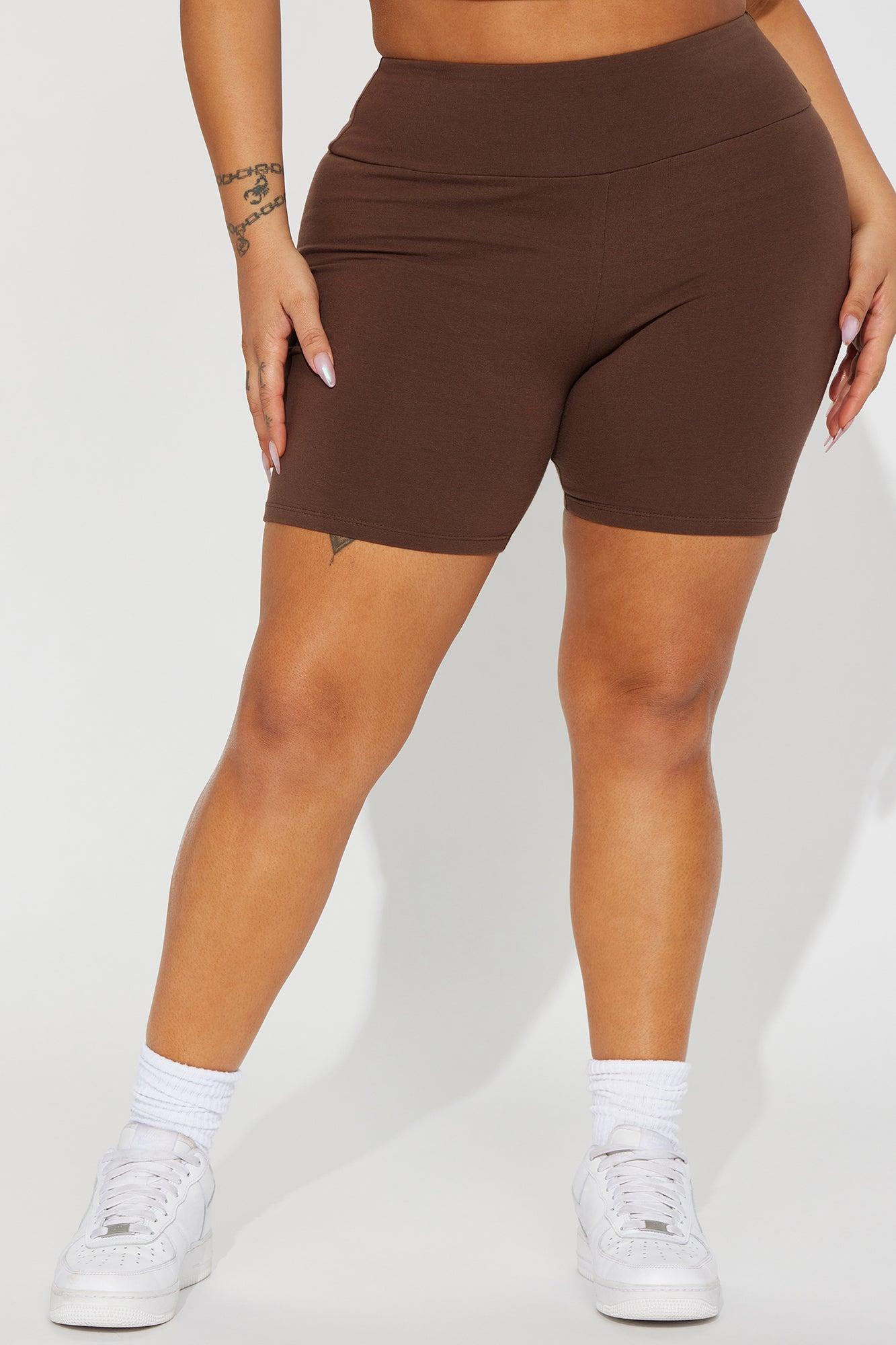 Hailey Biker Shorts - Chocolate Product Image