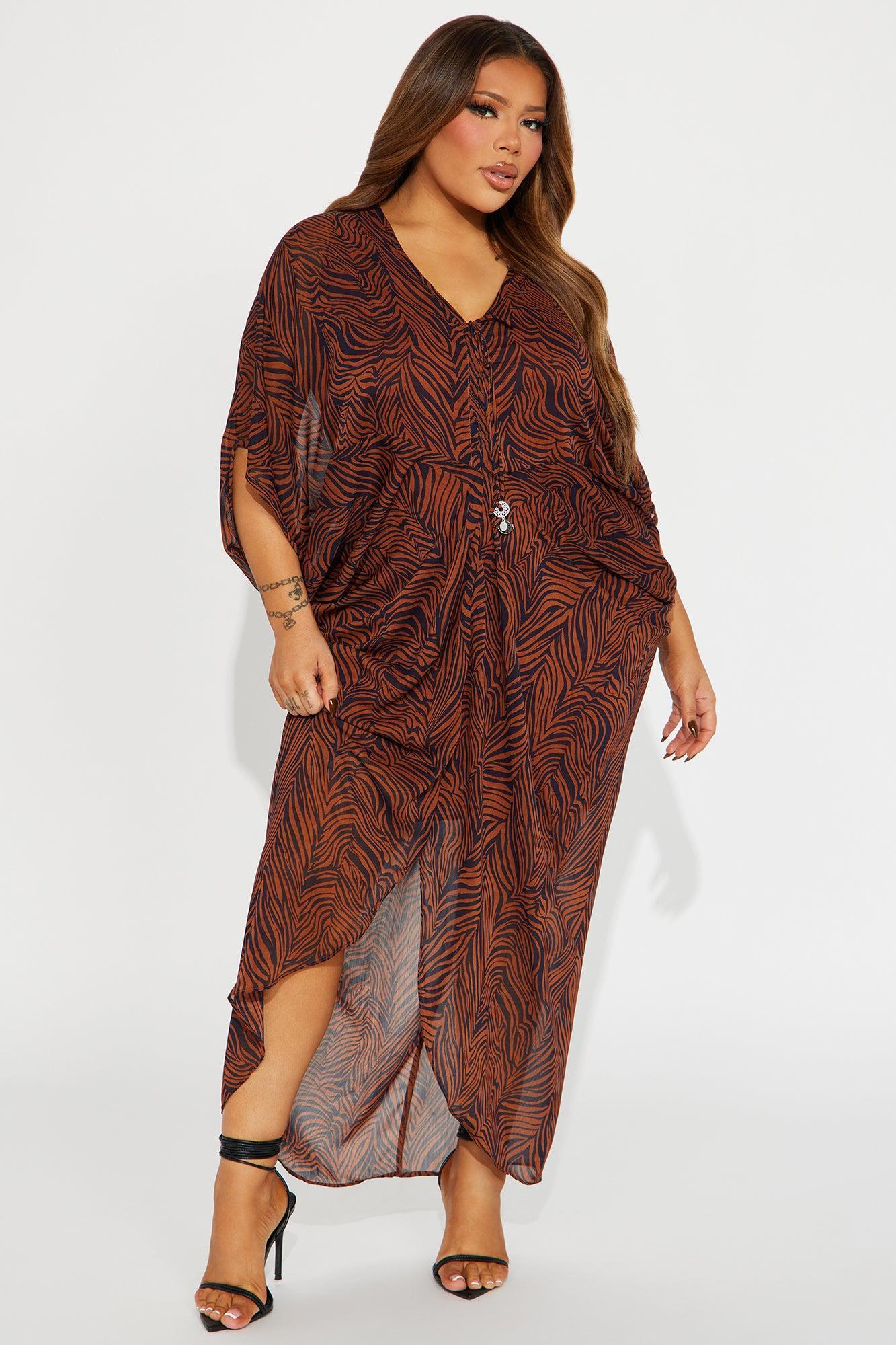 Iris Kaftan Maxi Dress - Brown/combo Product Image