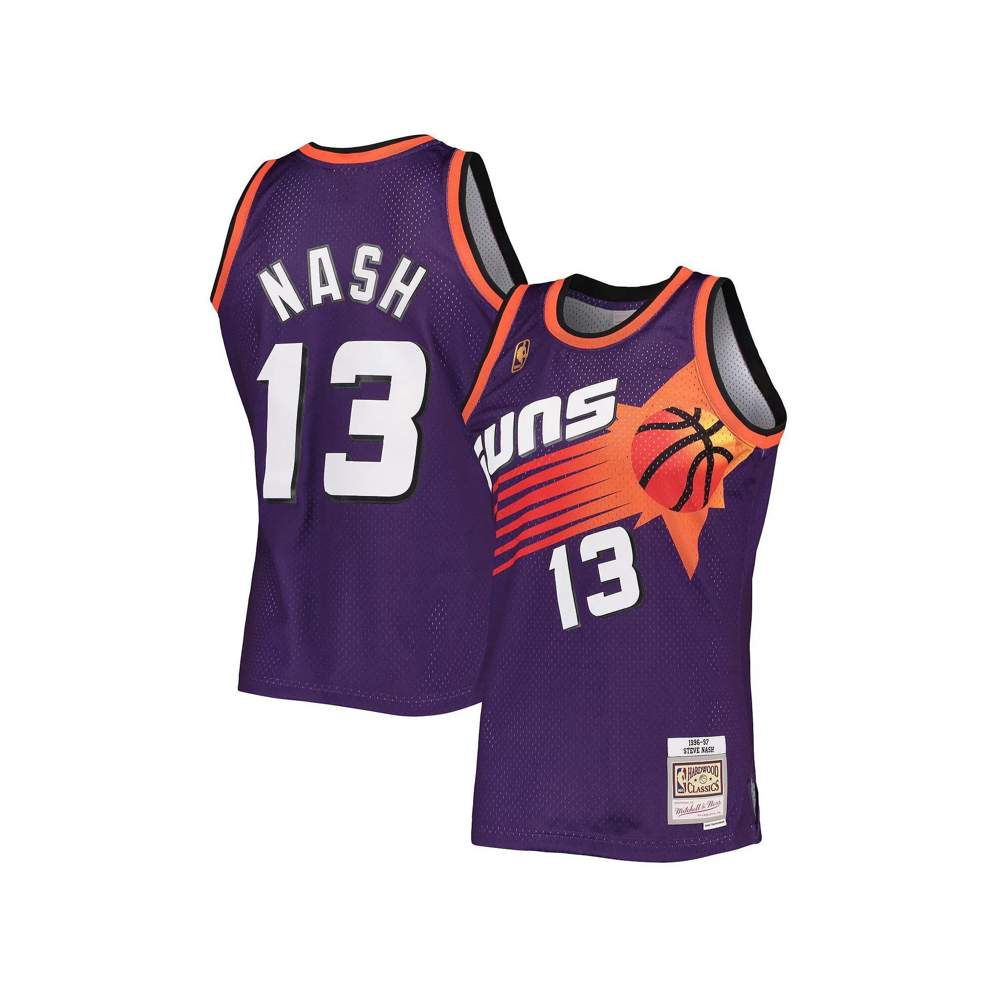 Men's Mitchell & Ness Steve Nash Purple Phoenix Suns 1996-97 Hardwood Classics Swingman Jersey, Size: Large, Phx Purple Product Image