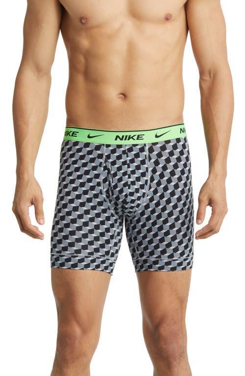 Men's Nike Dri-FIT Essential 3-pack Stretch Boxer Briefs, Size: Large, Black Orange Blue Product Image