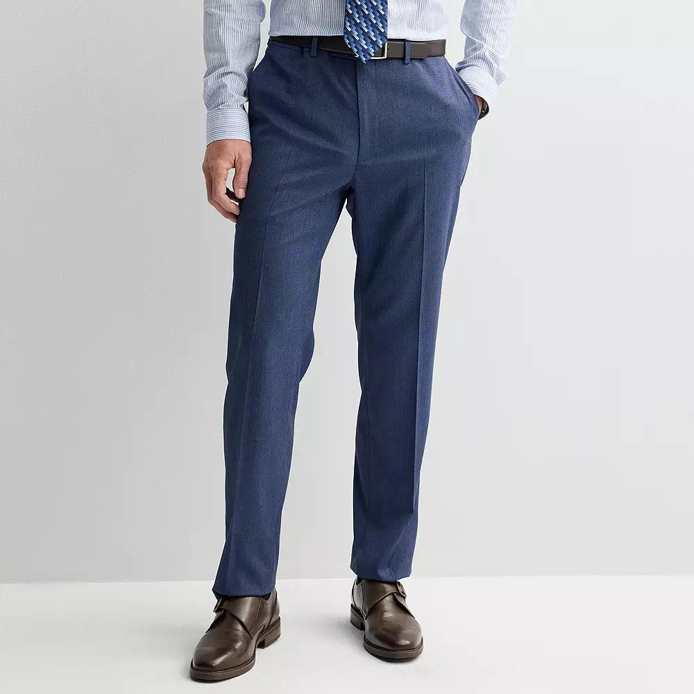 Men's Apt. 9® Premier Flex Performance Regular-Fit Washable Suit Pants, Size: 38X29, Blue Neat Product Image