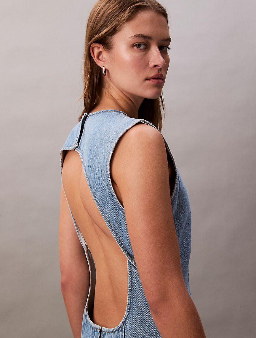 Denim Cap Sleeve Mini Dress Product Image