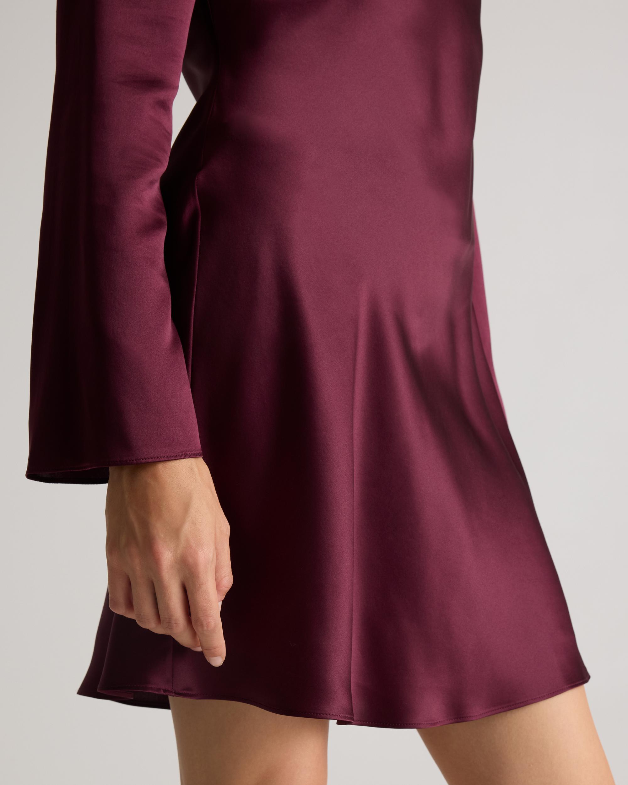 Quince | Women's Long Sleeve Mini Dress Size XS, Silk Product Image