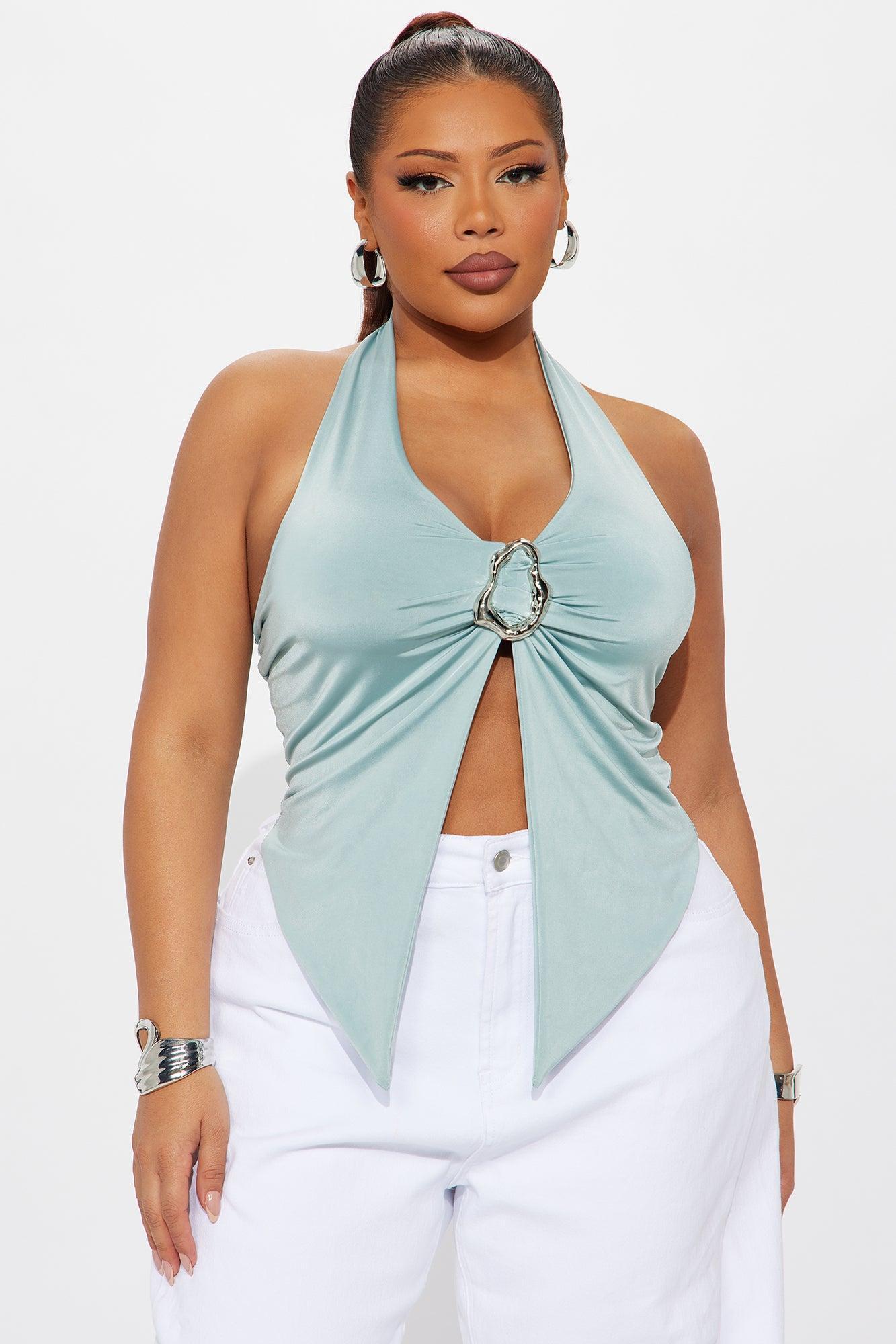 Storm Halter Flyaway Top - Sage Product Image