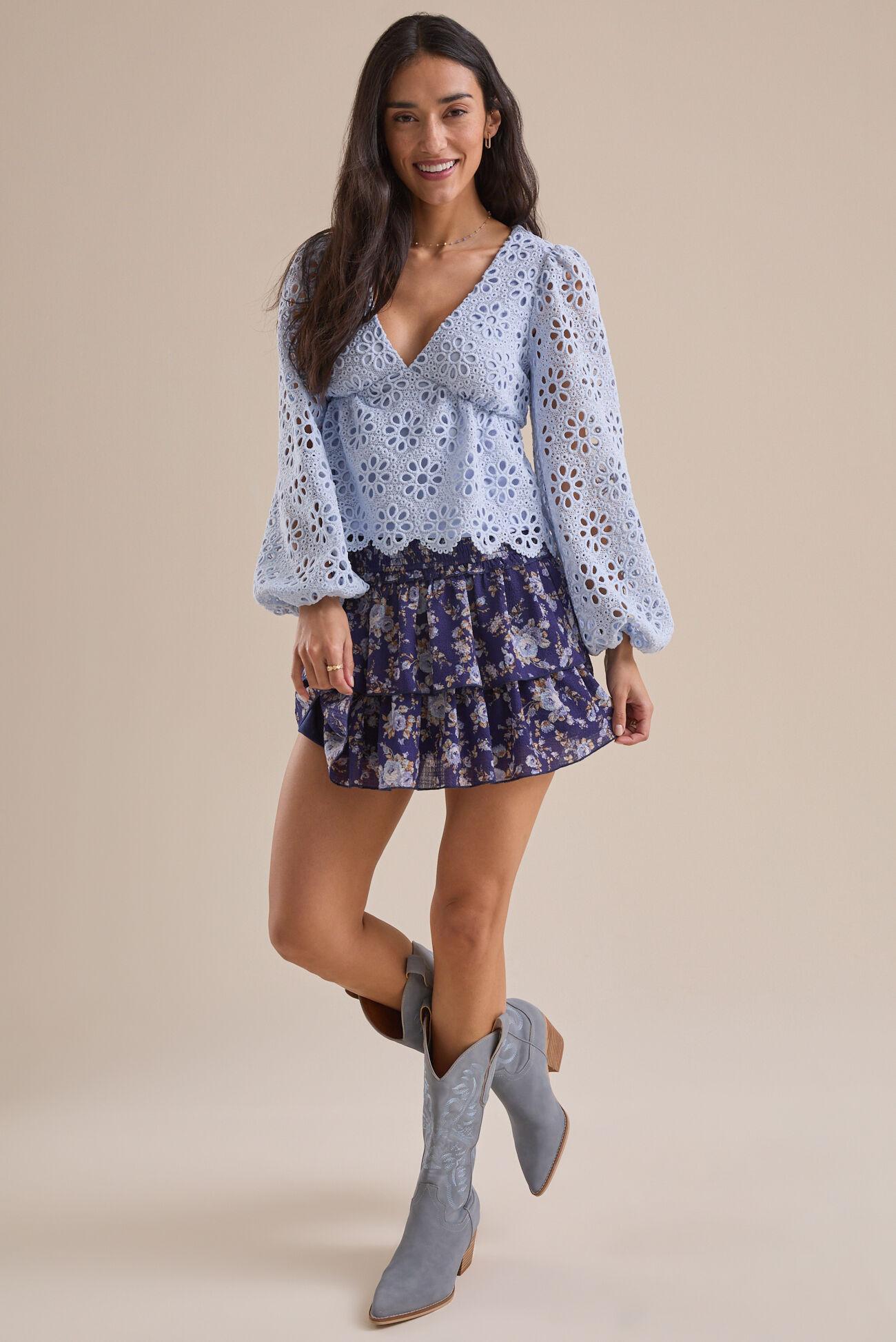 Fallon Lace Babydoll Top Product Image