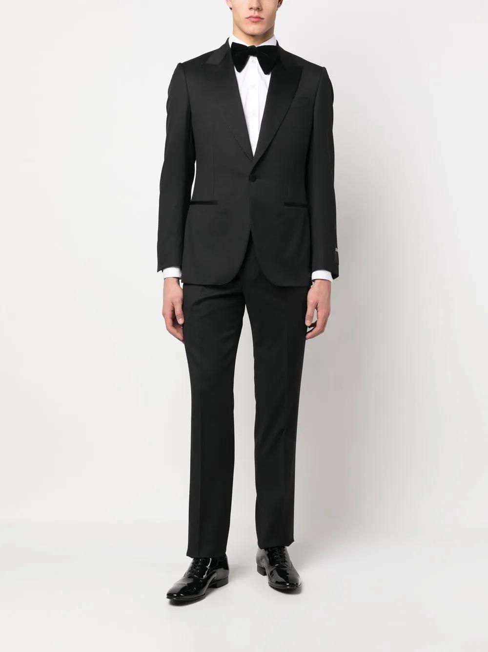 ZEGNA Single Breasted Wool Suit In Black Product Image