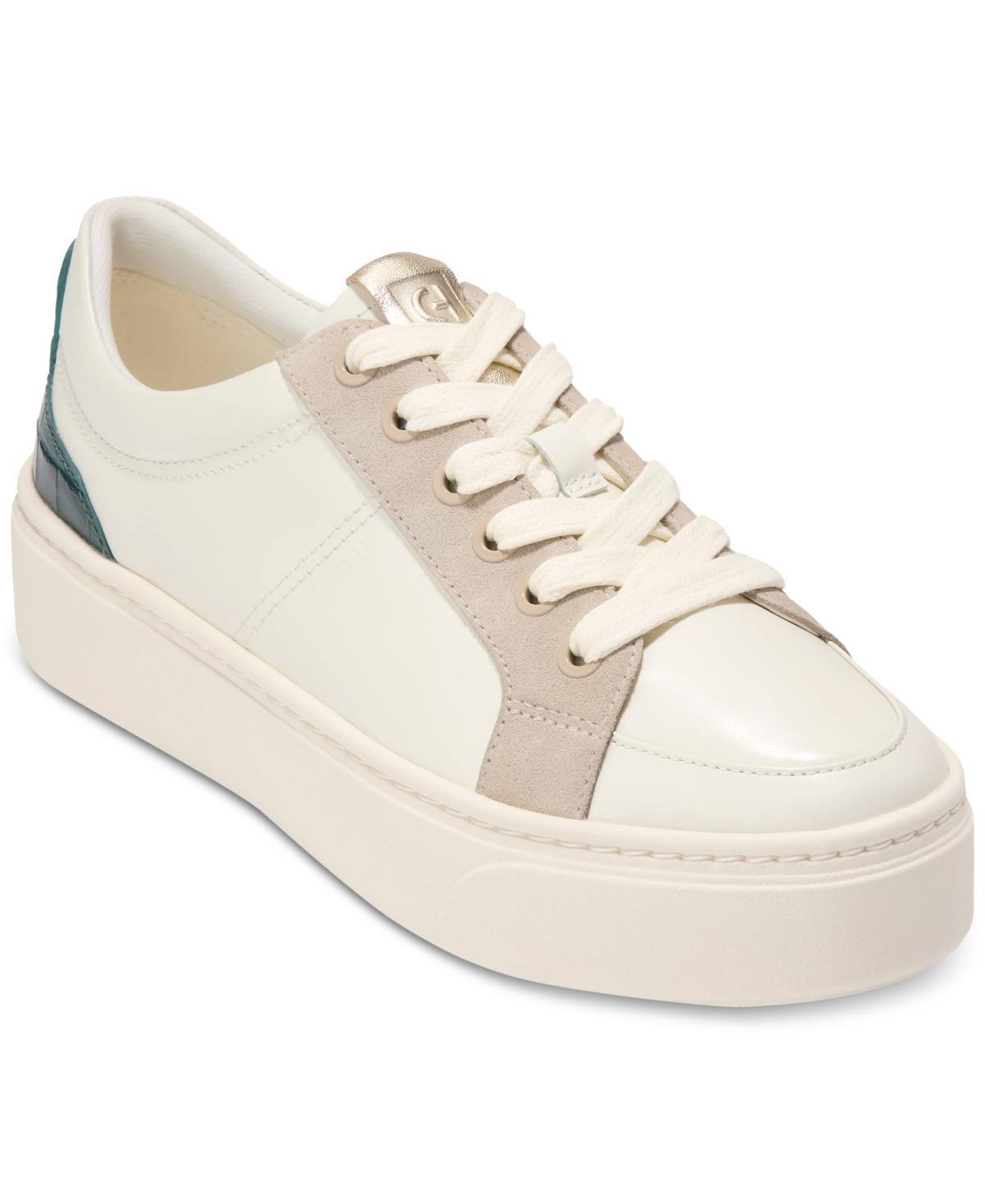 Cole Haan Womens GrandPr Max Platform Sneaker - White Size 8.5 Product Image