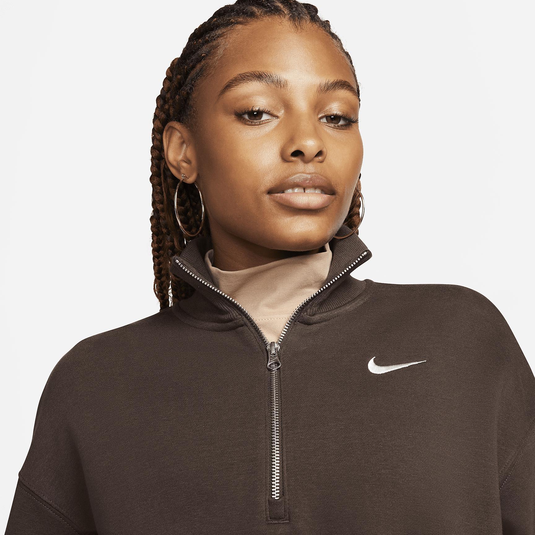 Nike Womens Sportswear Phoenix Fleece Oversized Half-Zip Crop Sweatshirt Product Image