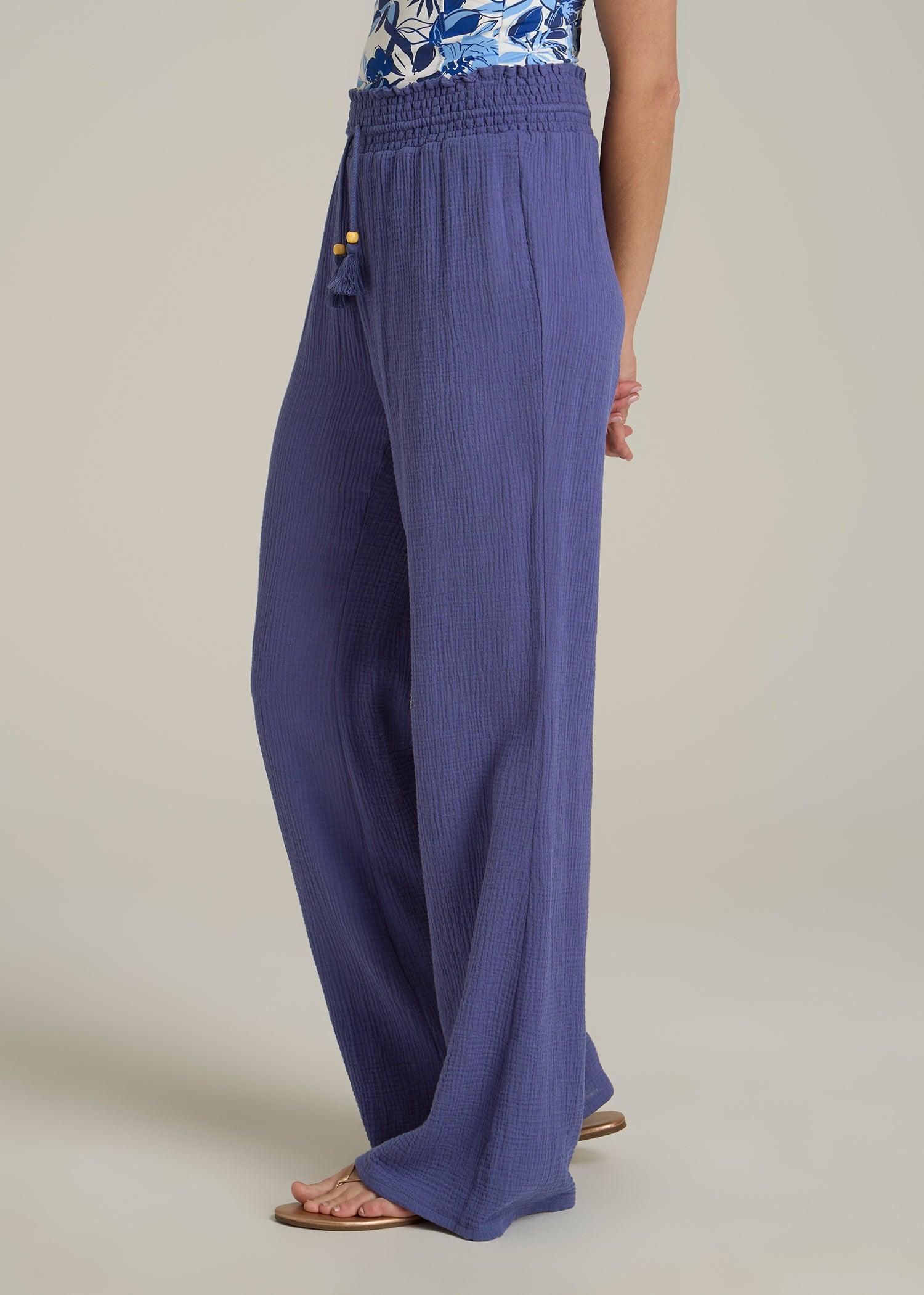Gauze Cover Up Pants for Tall Women in Future Dusk Product Image