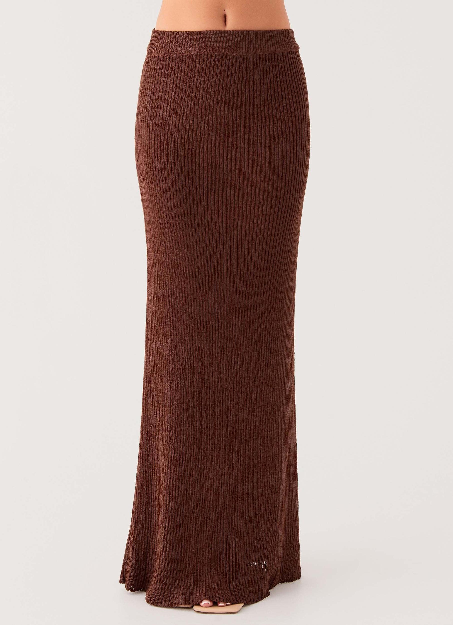 Season Fever Maxi Skirt - Chocolate Product Image