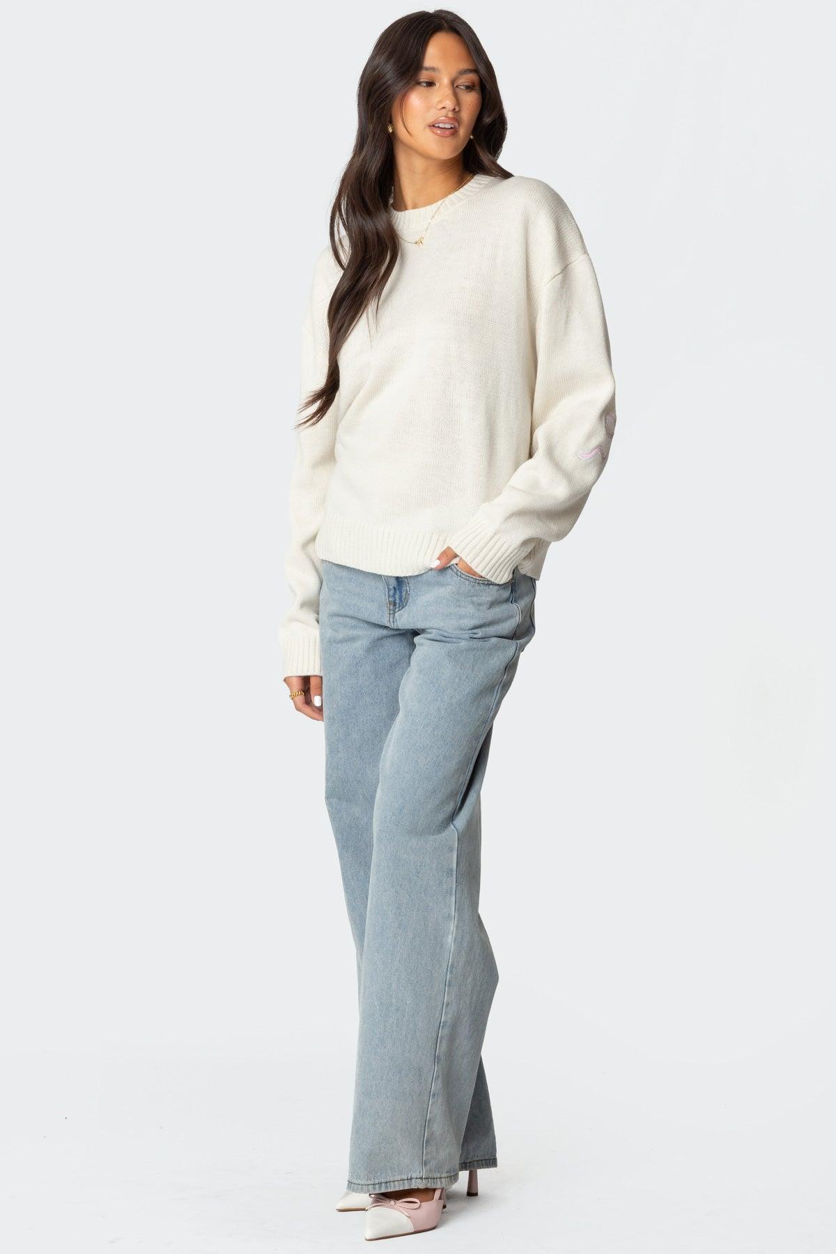Rutie Bow Patch Sweater Product Image