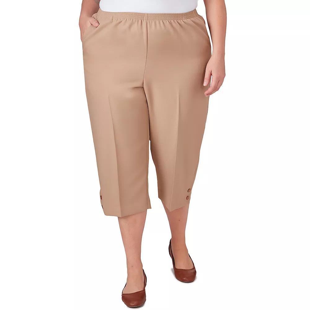 Plus Size Alfred Dunner Button Hem Capri Pant, Women's, Size: 22 W Product Image