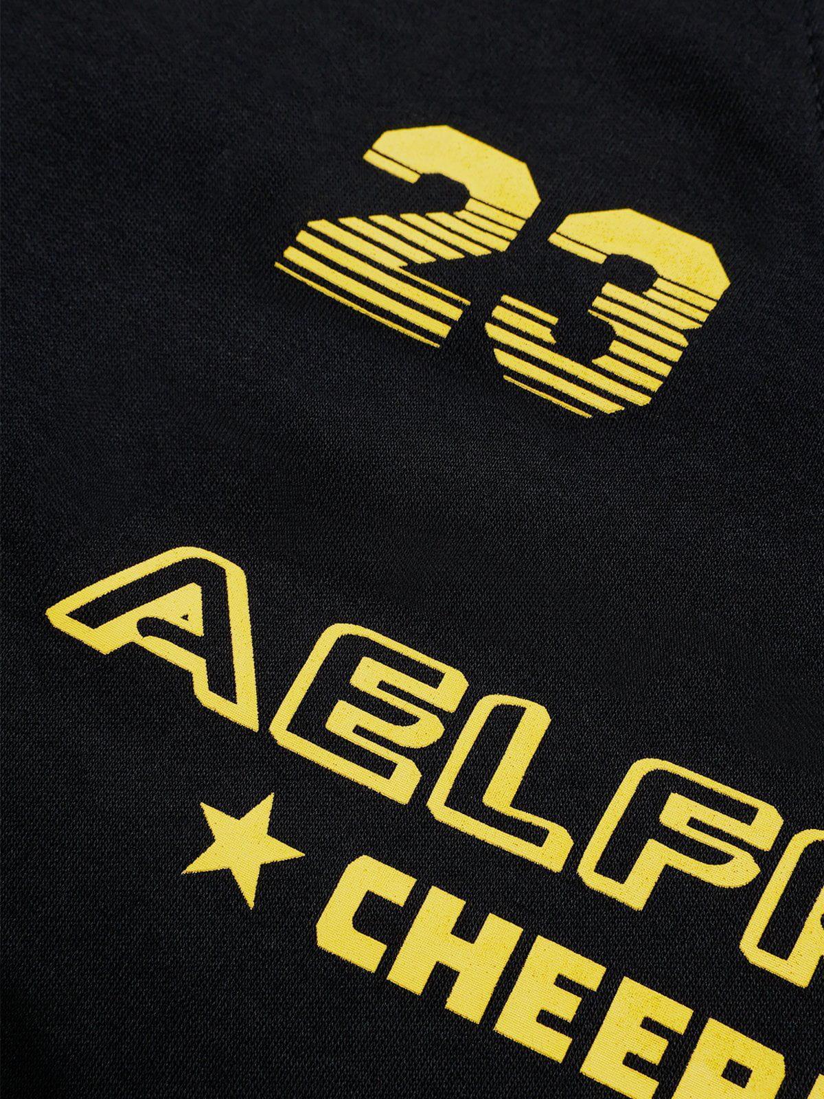 Aelfric Eden Black Yellow Patchwork Long Sleeve Tee Product Image
