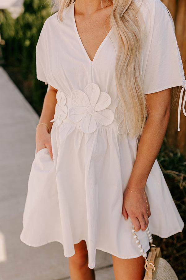 Kind Energy Mini Dress in White Product Image