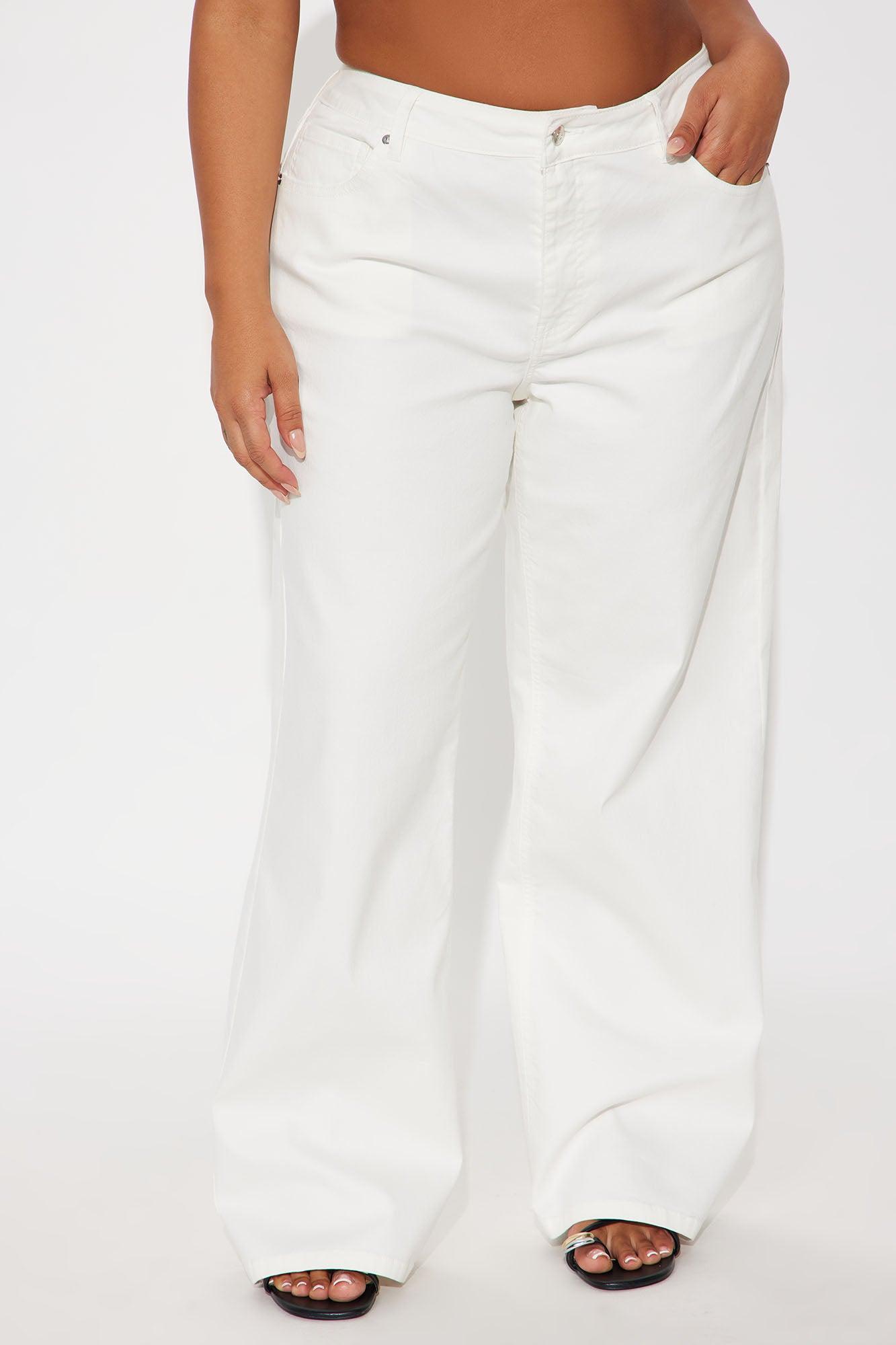 Cloud Nine Wide Leg Jeans - Cream Female Product Image