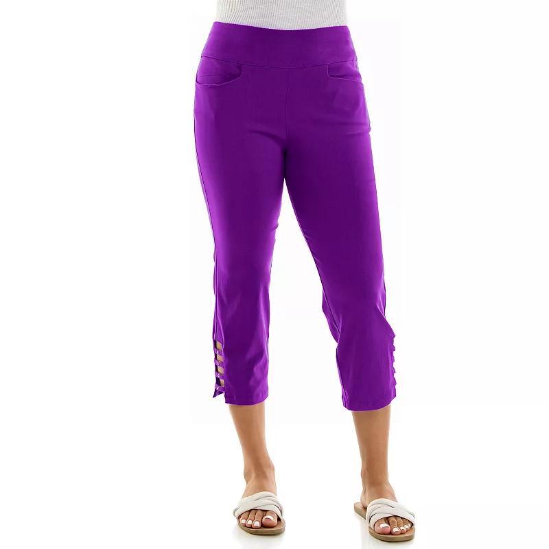 Women's Nina Leonard Pull-On Crop Pants, Size: Small, Glass Product Image