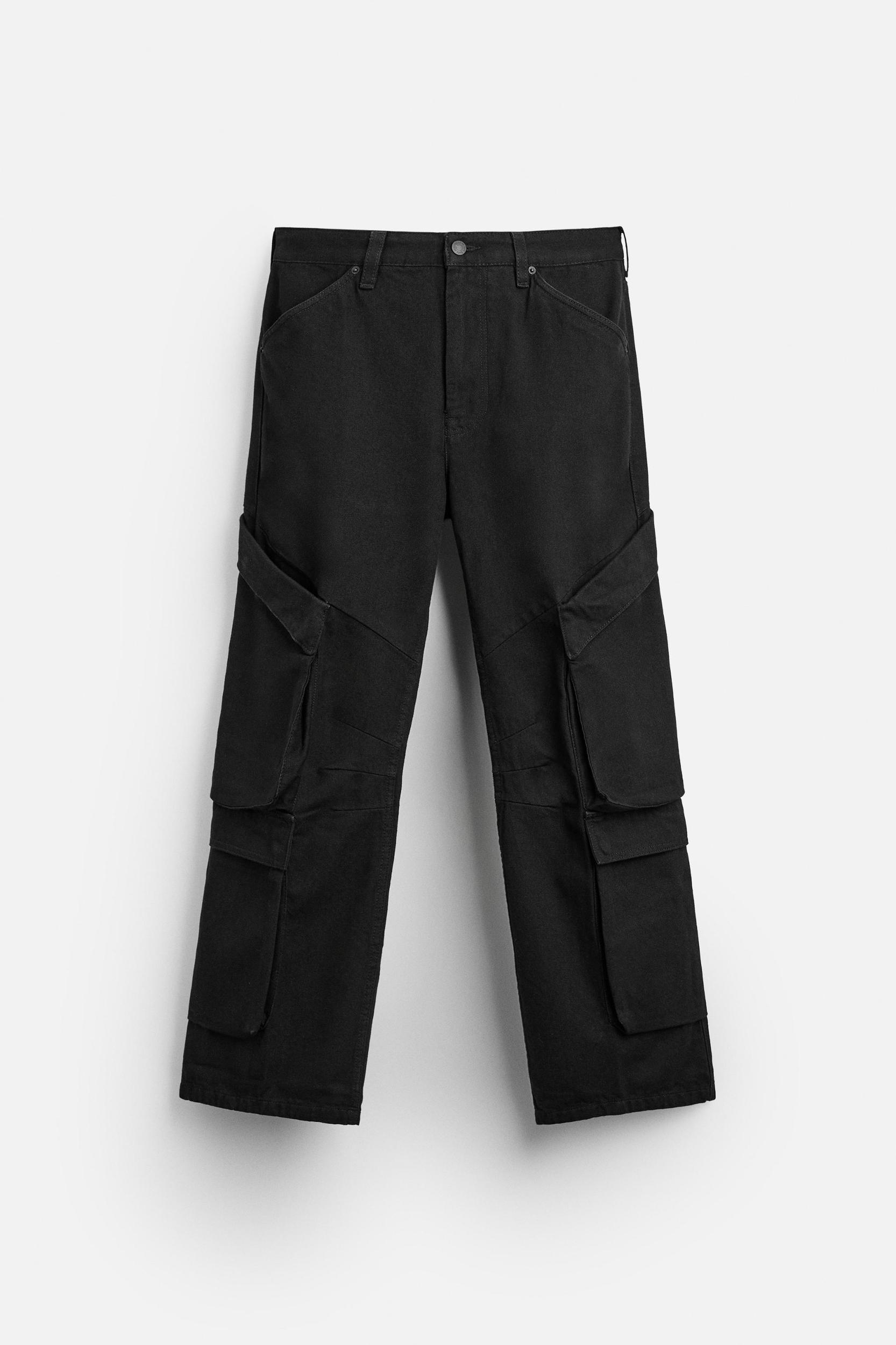 POCKET DENIM CARGO PANTS Product Image