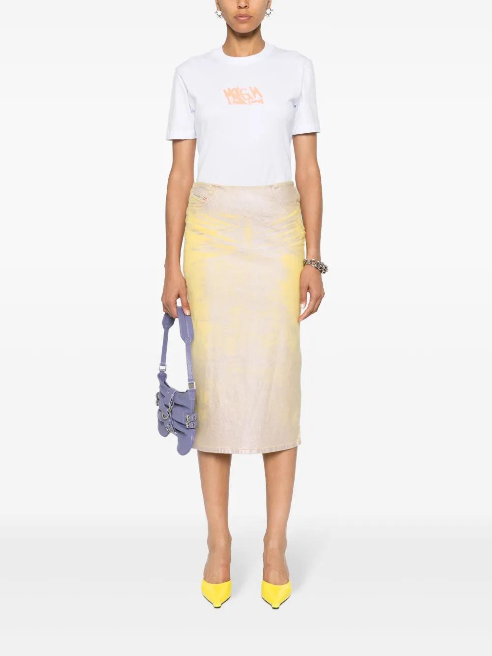 MSGM Logo-appliqué Cotton T-shirt In White Product Image